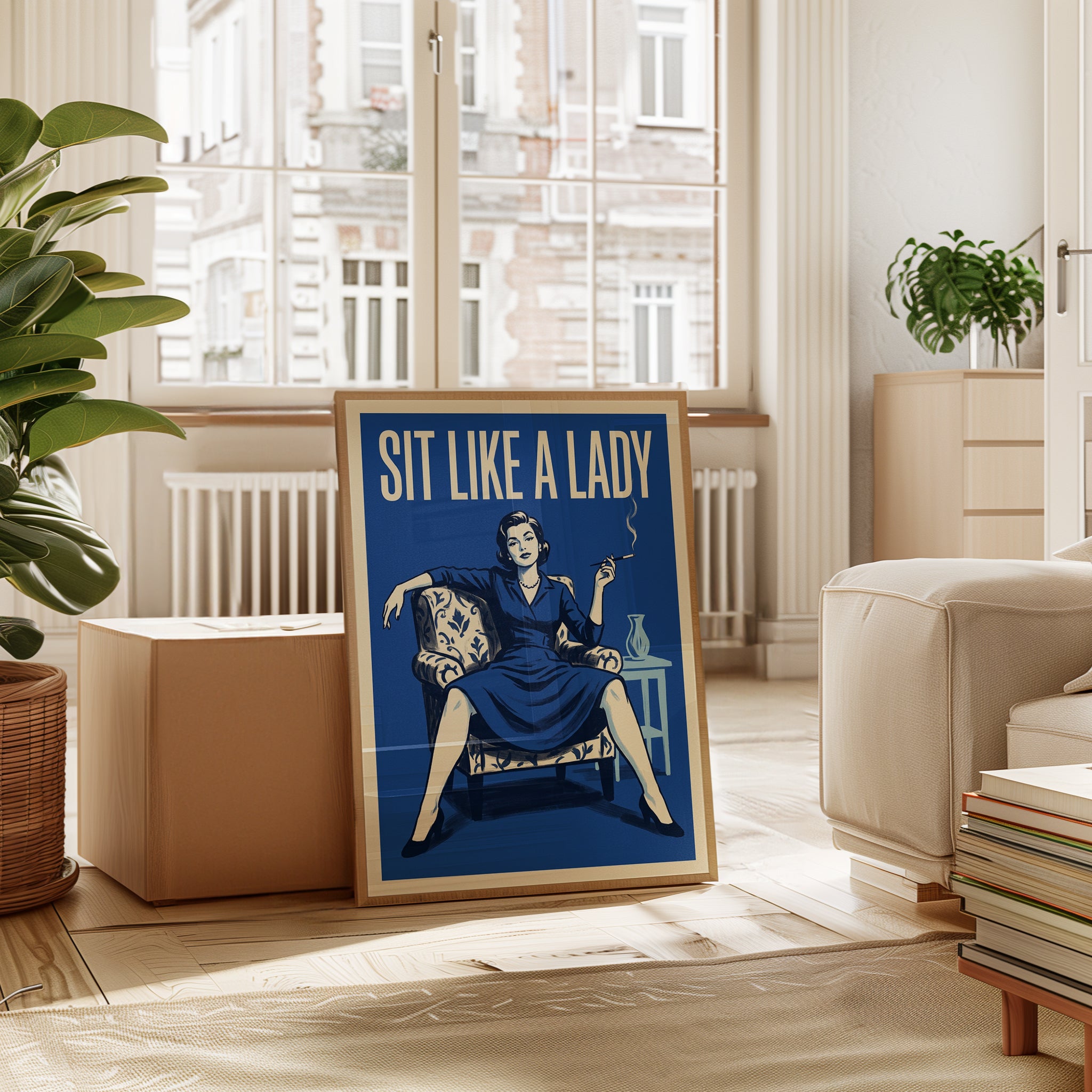 Vintage Cigarette Poster - interior