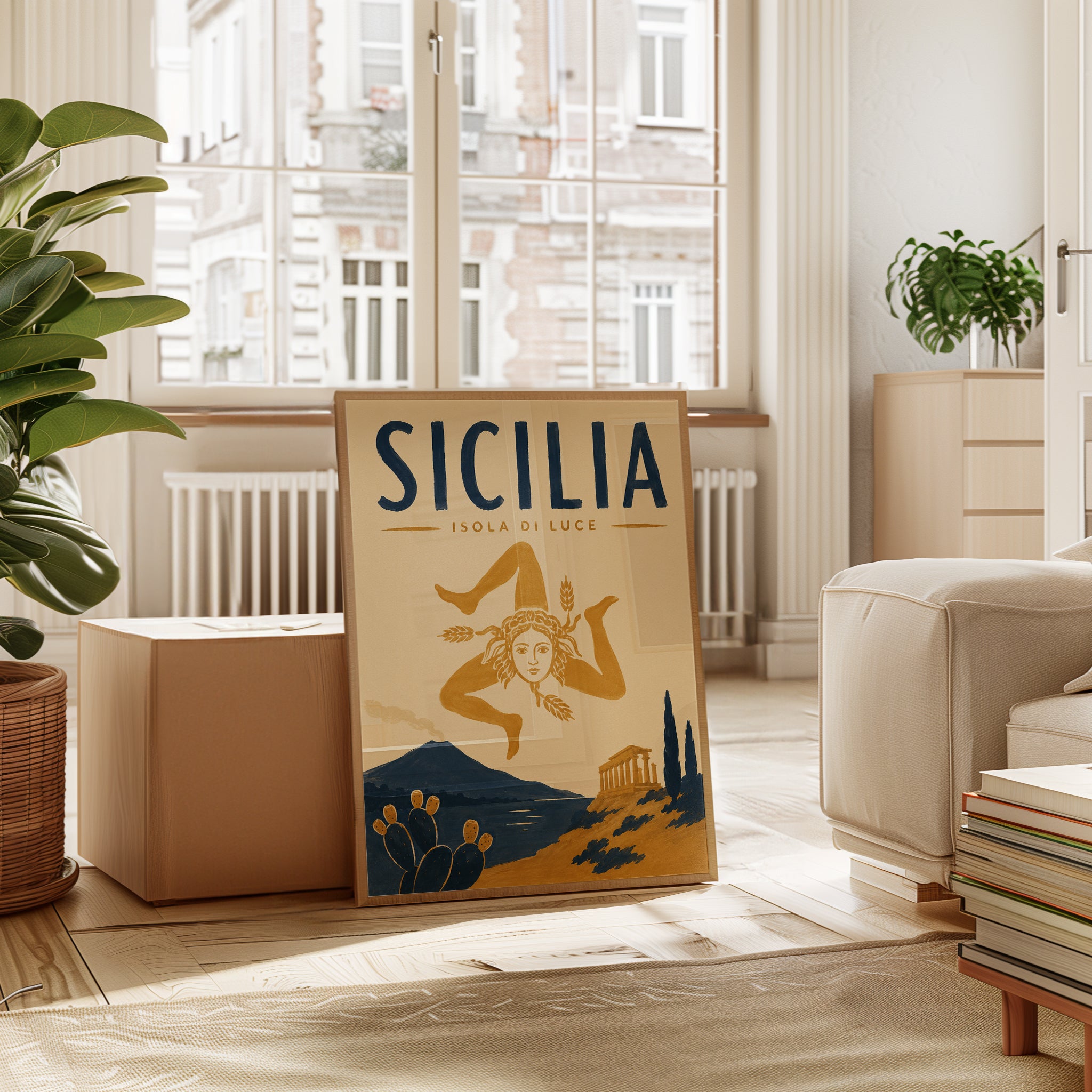 Sicily Travel Poster – Vintage Italian Wall Art - interior