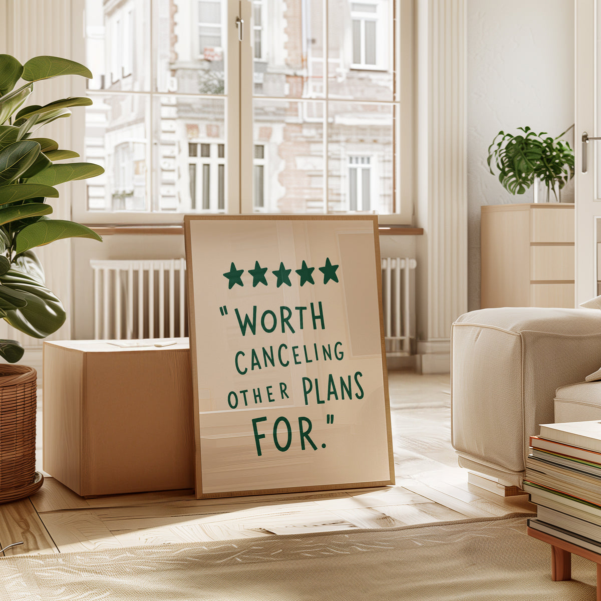 Five Star Quote Print: Funny Review Style Art (Office or Living Room) - interior