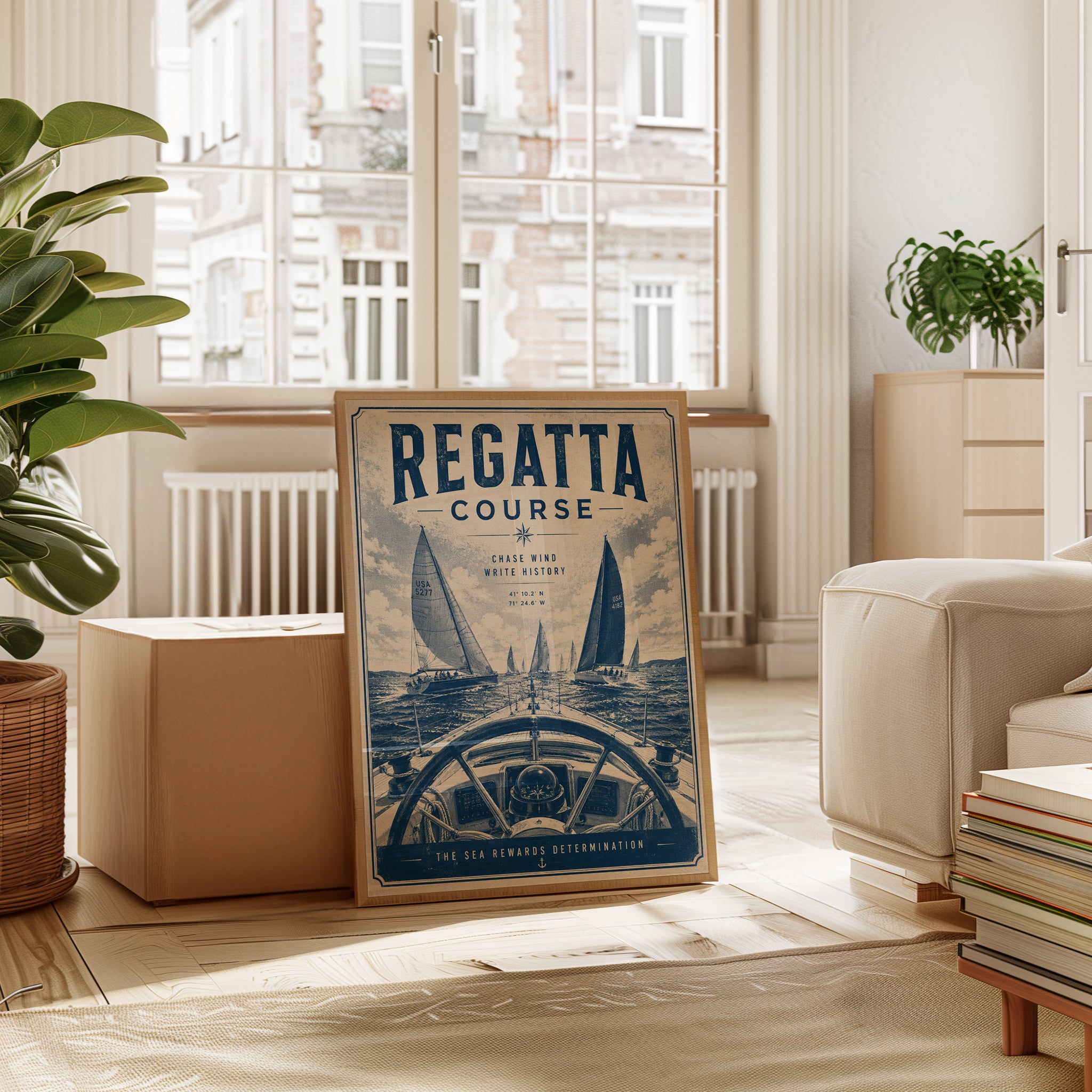 Sailing Wall Art – Nautical Regatta Poster - interior