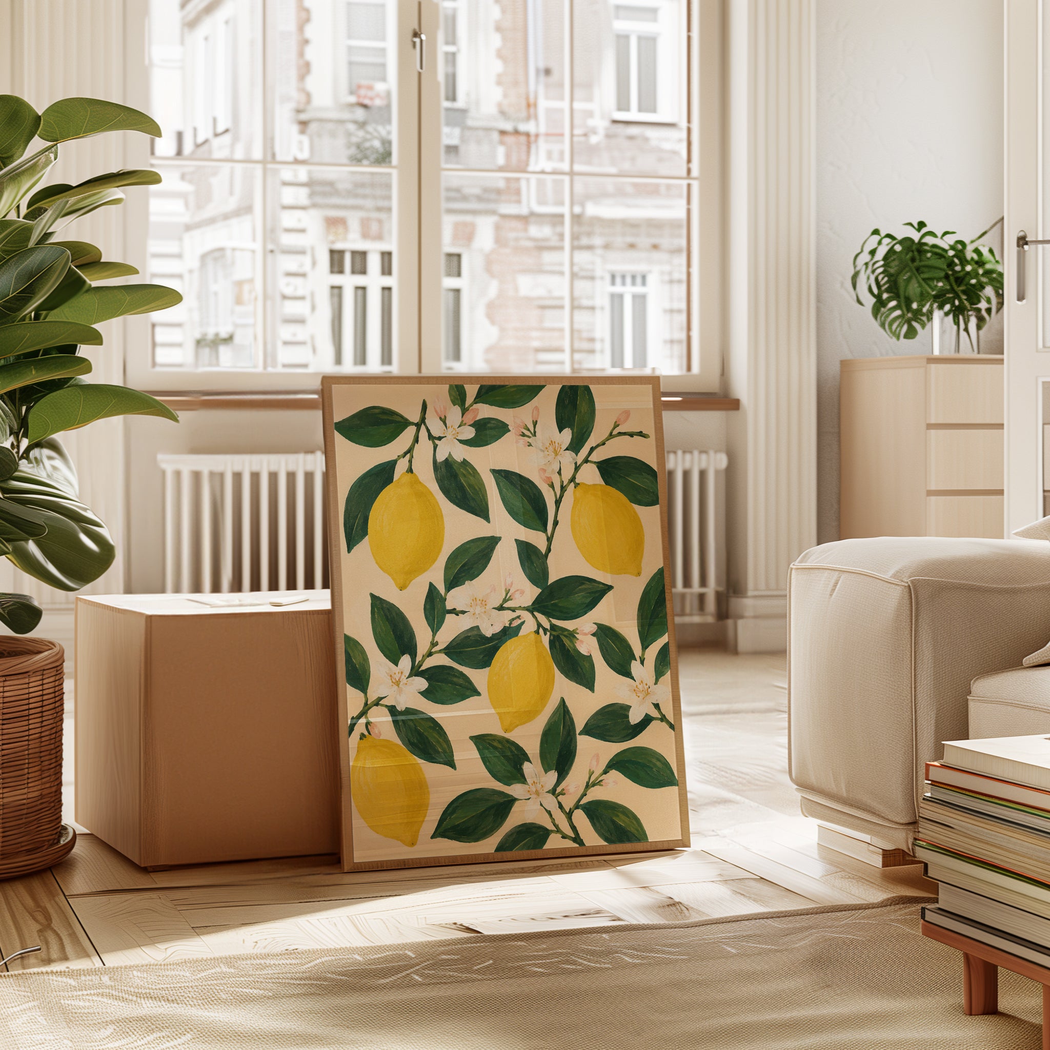 Lemon Botanical Print – Citrus Wall Art - interior