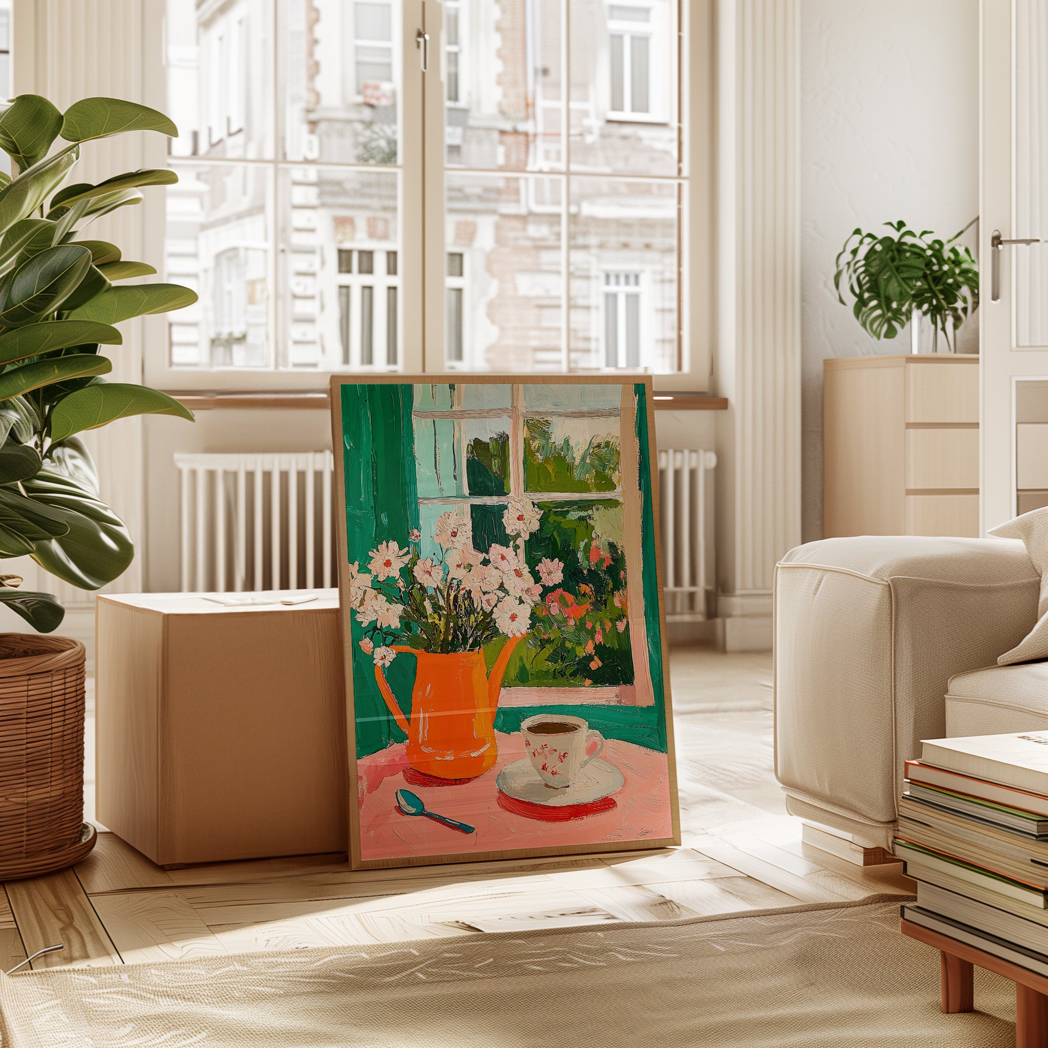 Window with Flowers Print - interior