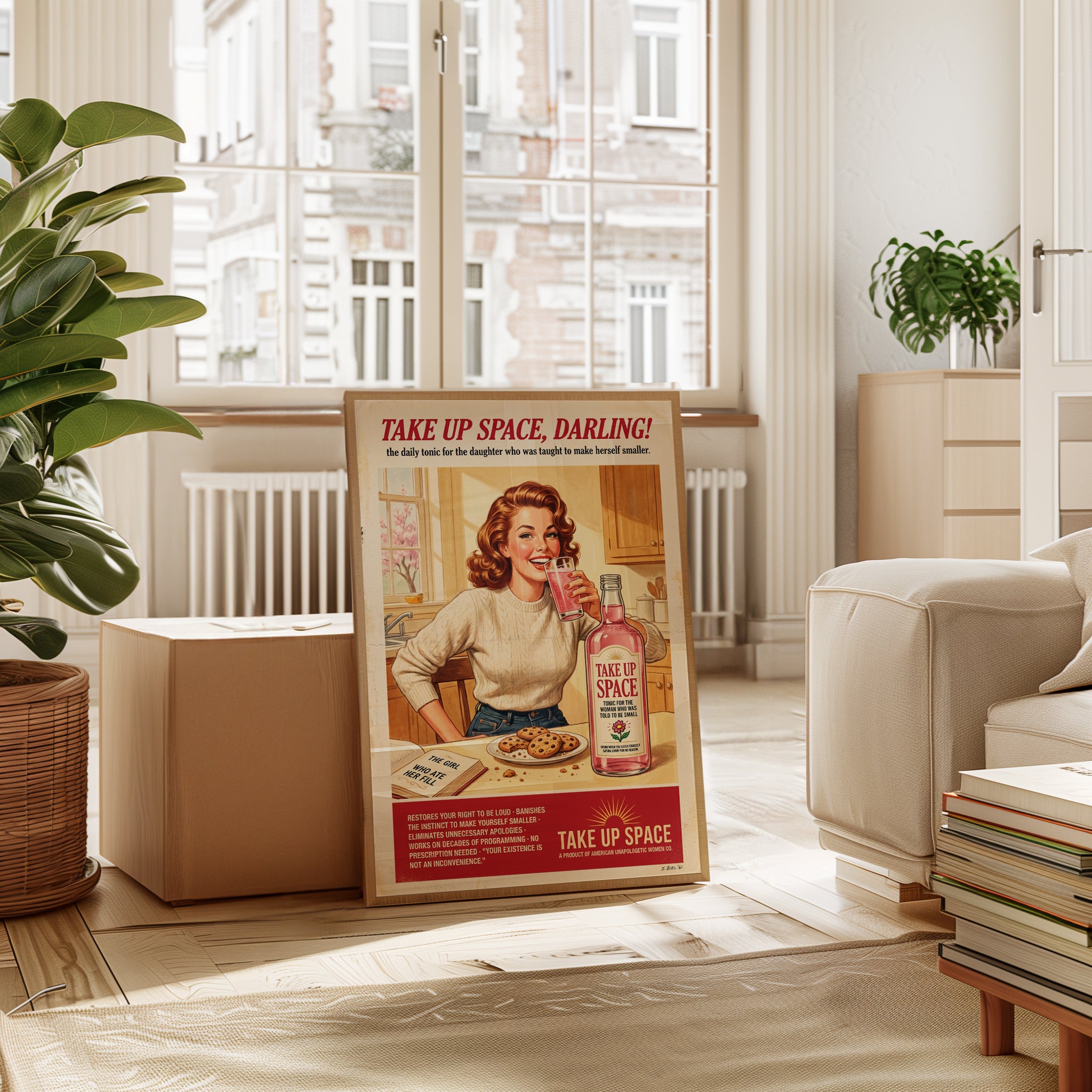 Feminist Vintage Ad Parody Print - interior