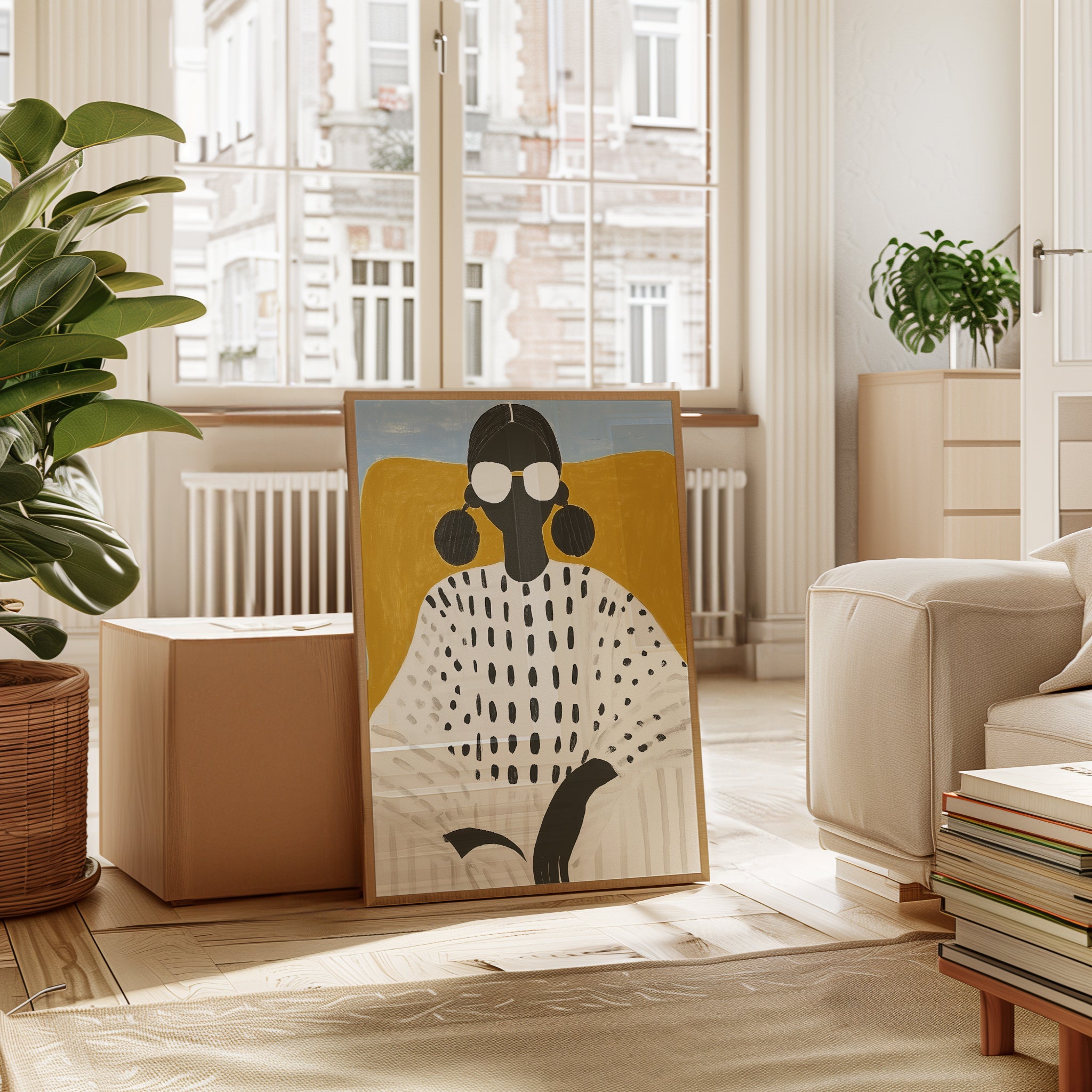 Minimalist Woman Portrait Print - interior