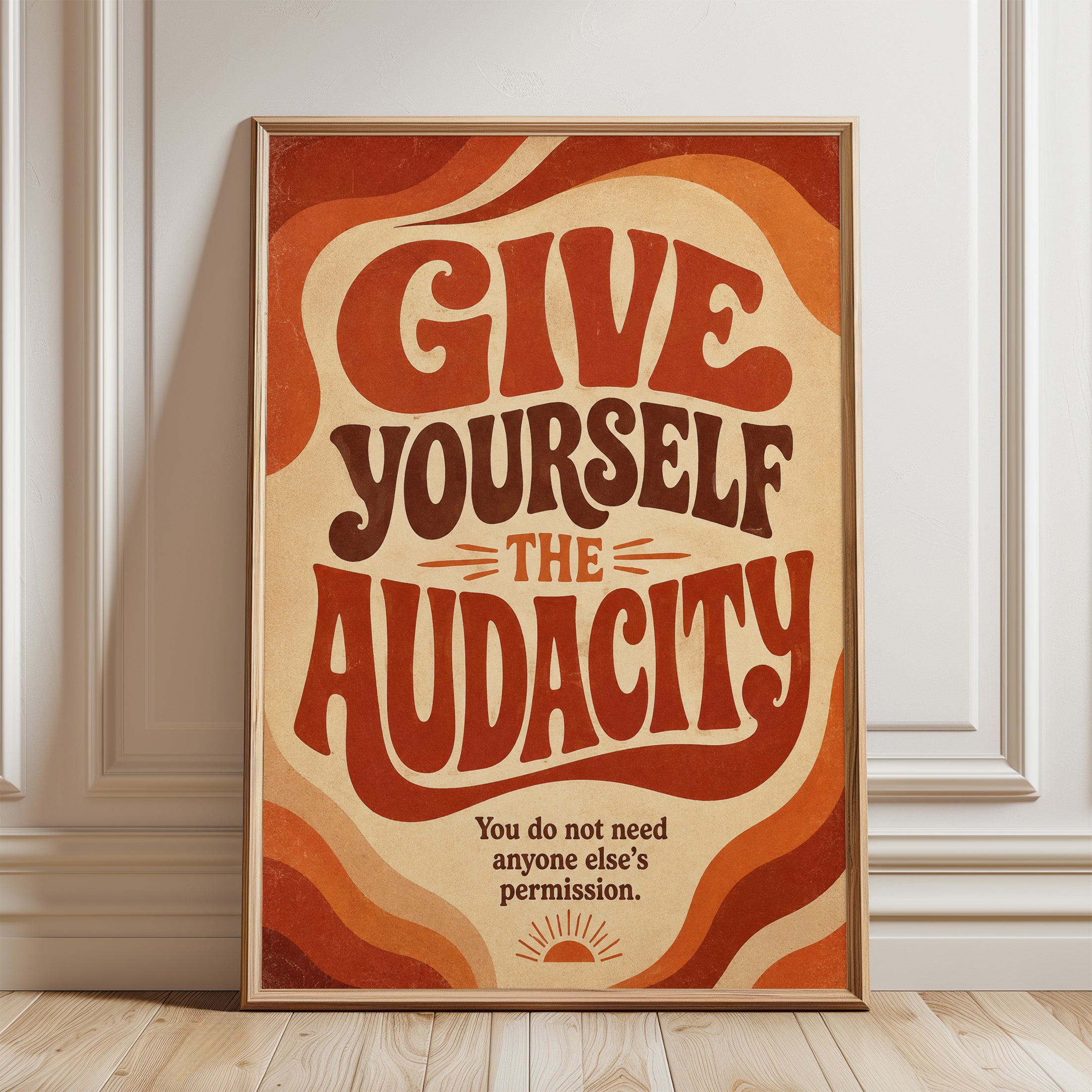 Retro Motivational Poster - framed detail