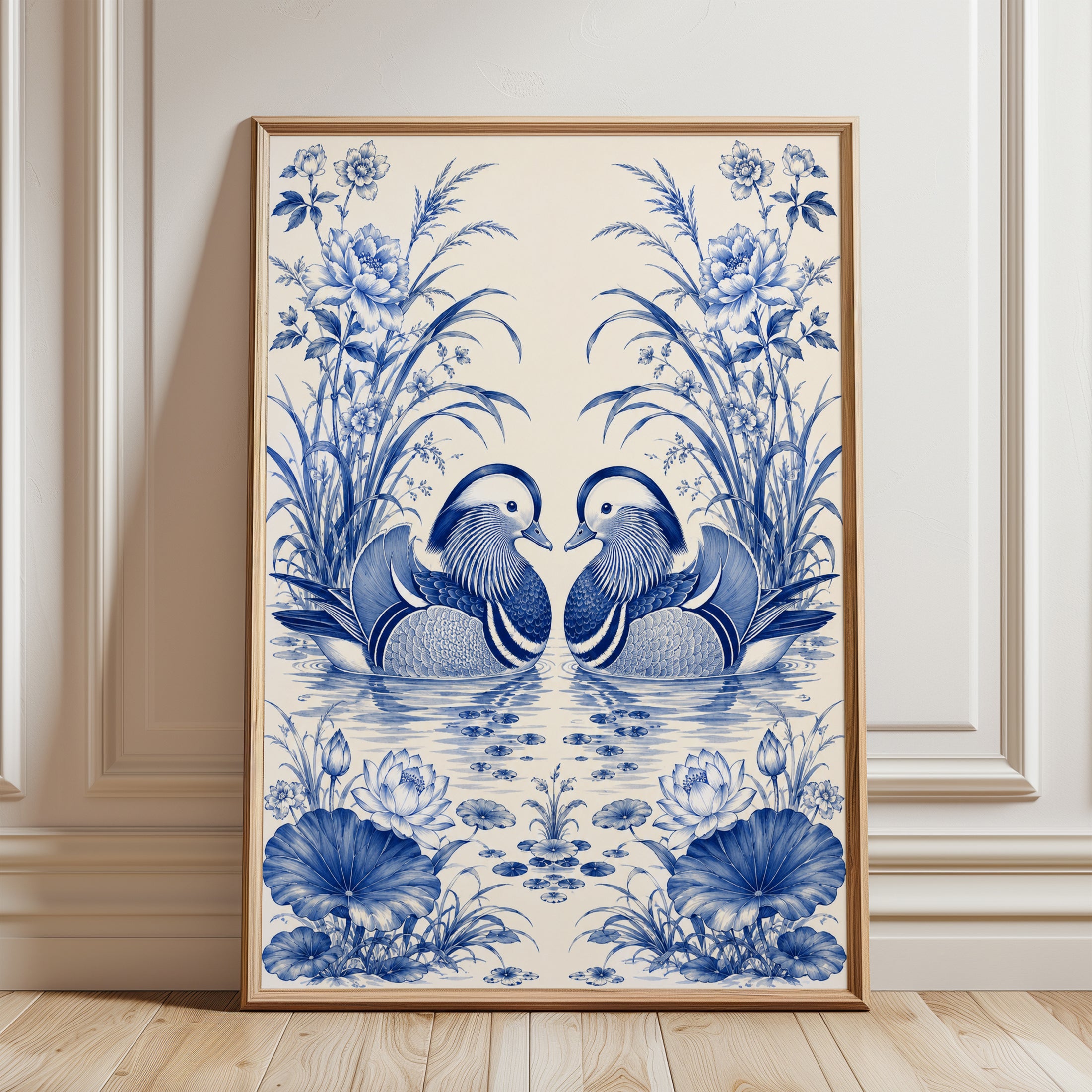 Mandarin Duck Wall Art - framed detail