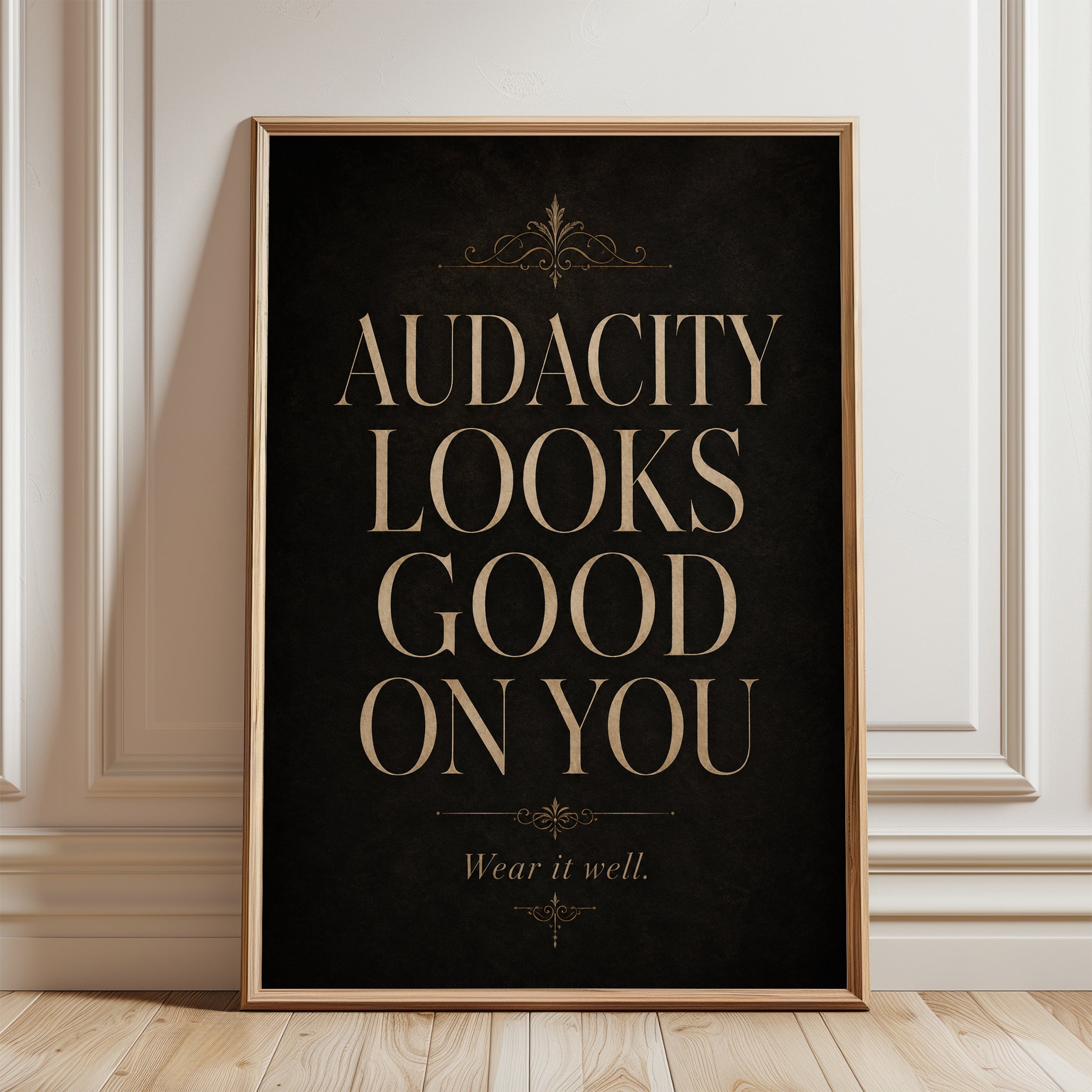 Fashion Quote Wall Art - framed detail