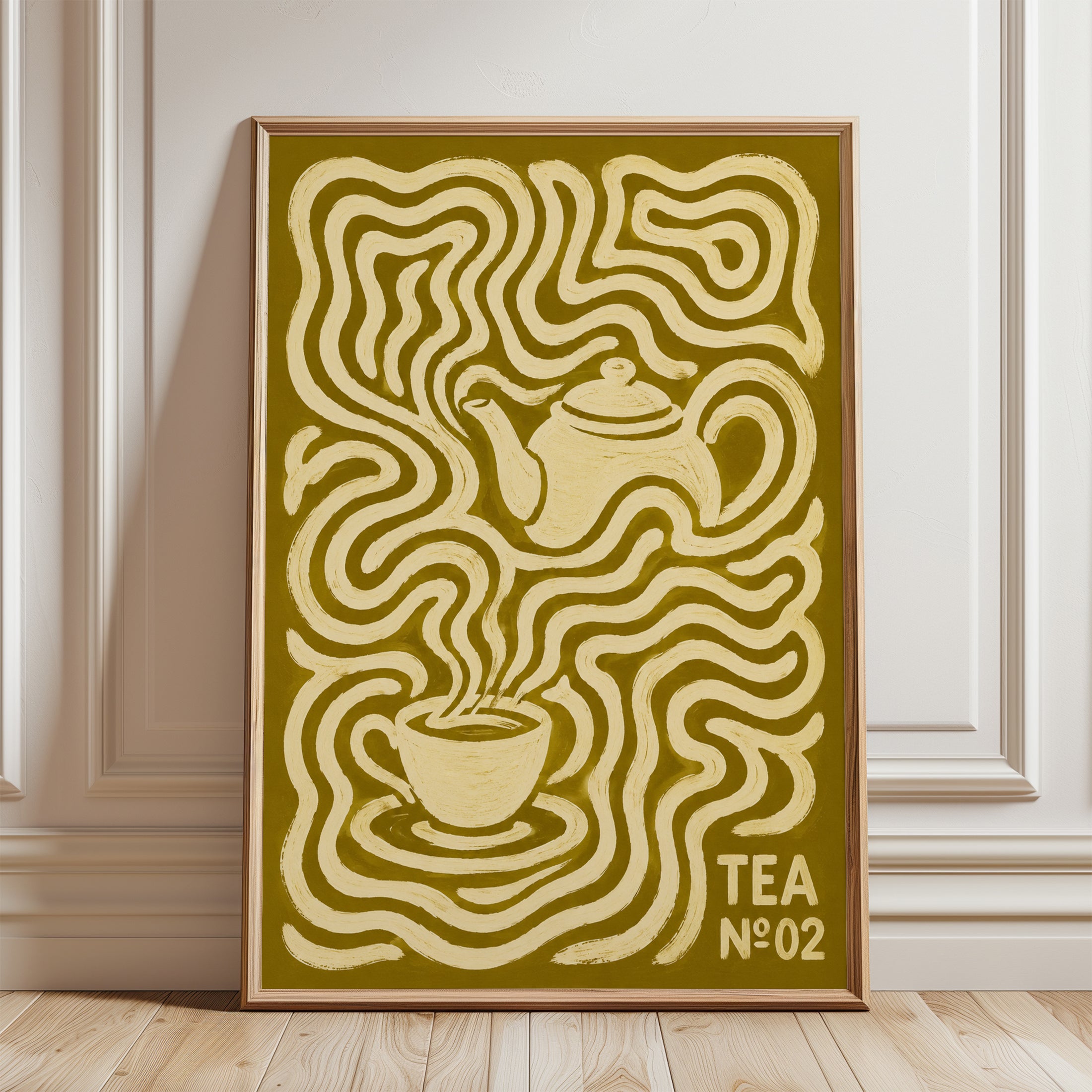 Tea Poster – Kitchen Wall Art - framed detail