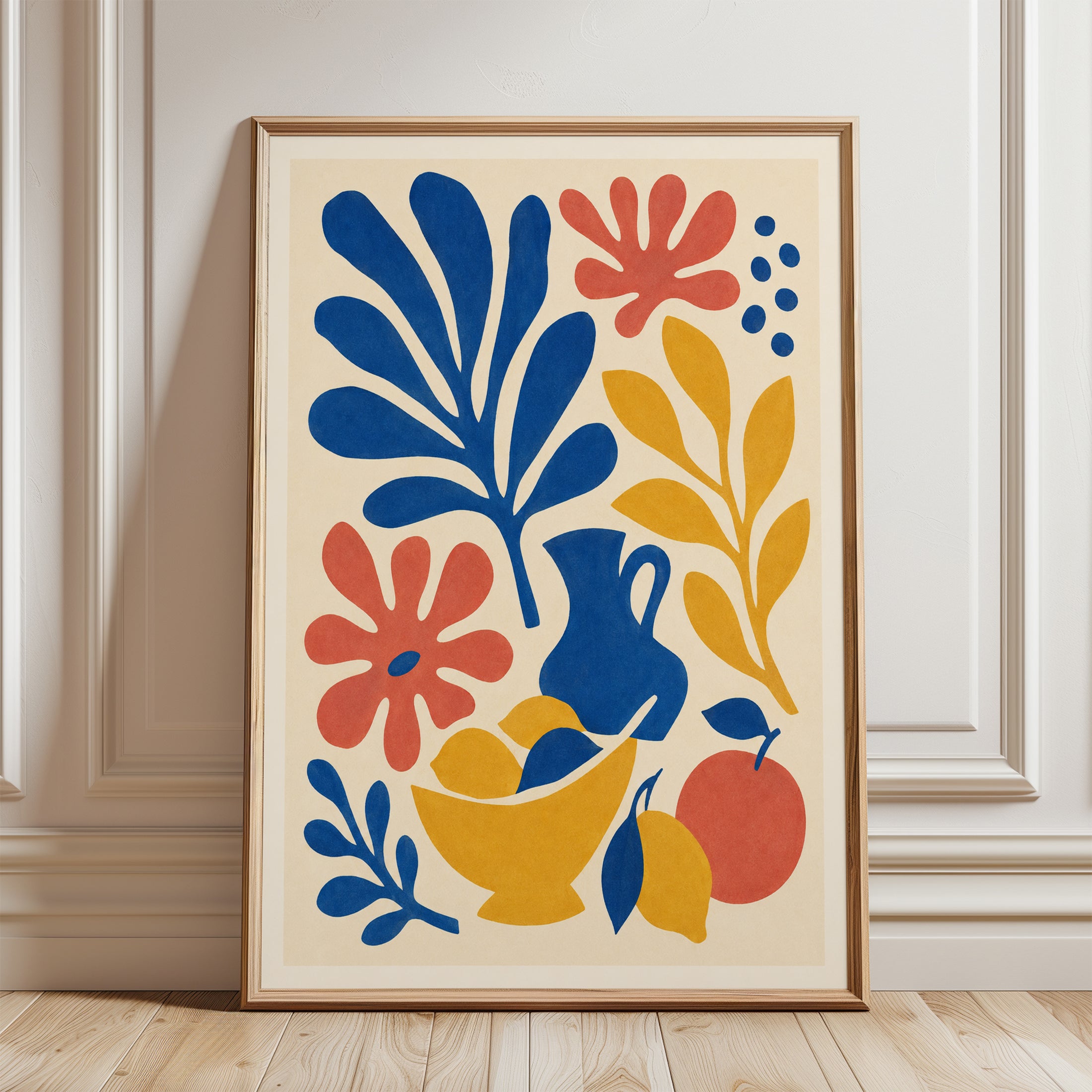 Matisse Cut Out Print – Still Life Wall Art - framed detail