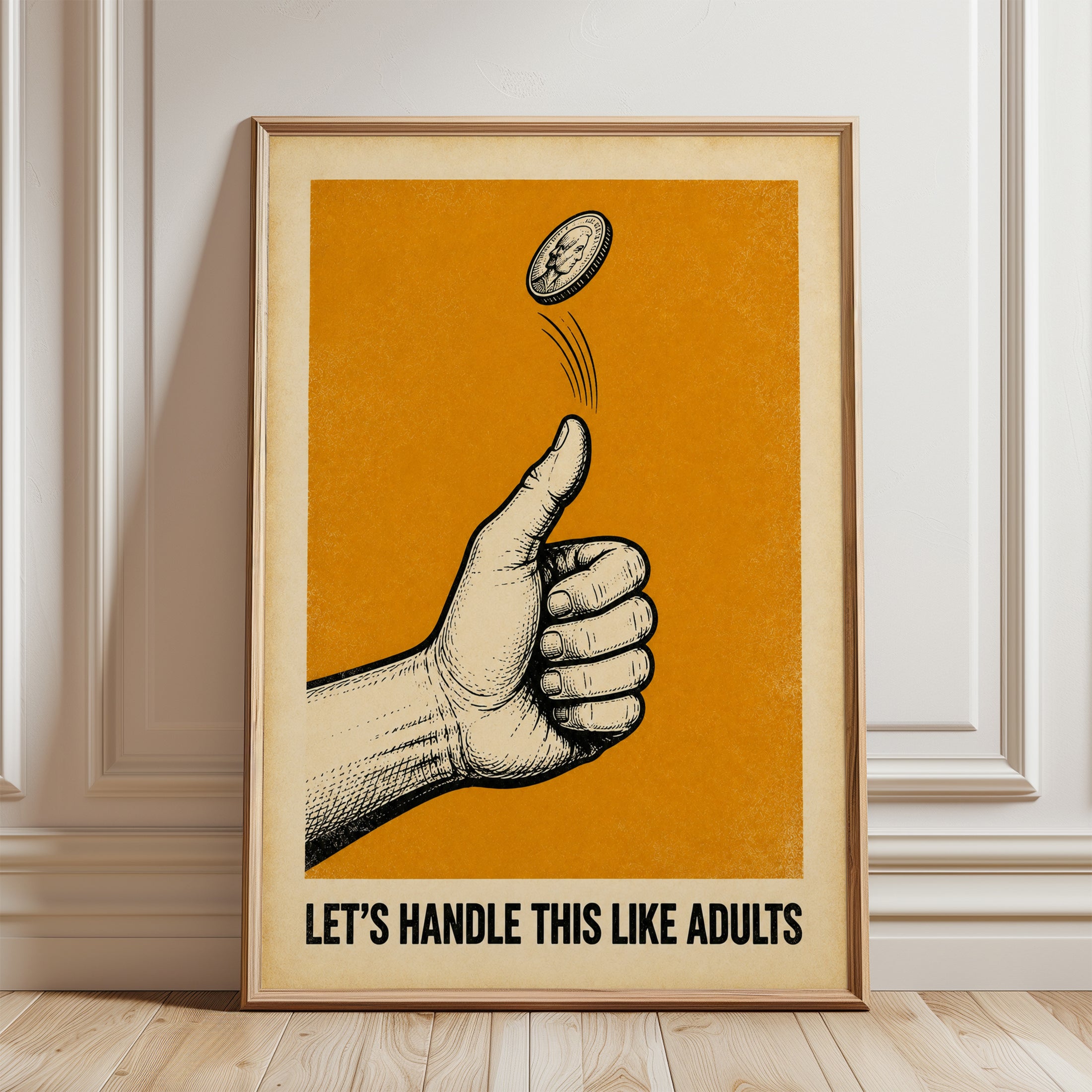 Motivational Office Print - framed detail