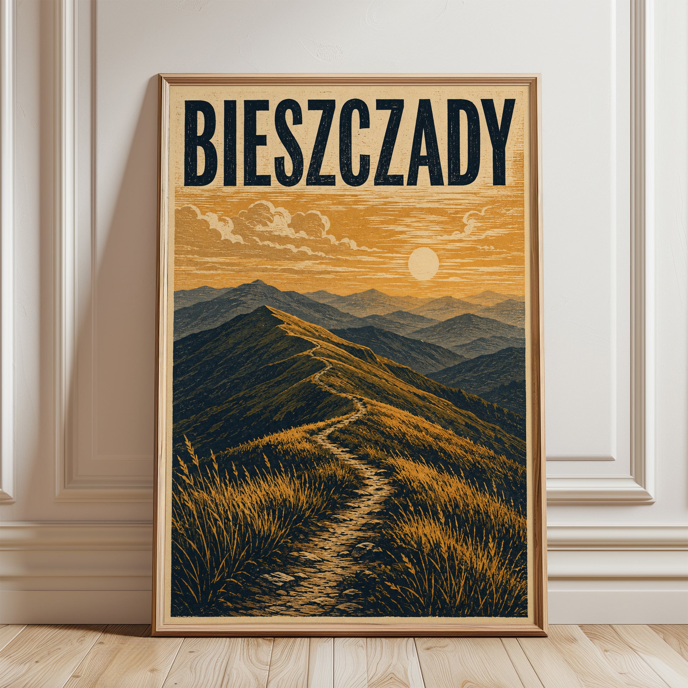 Vintage Travel Poster - framed detail