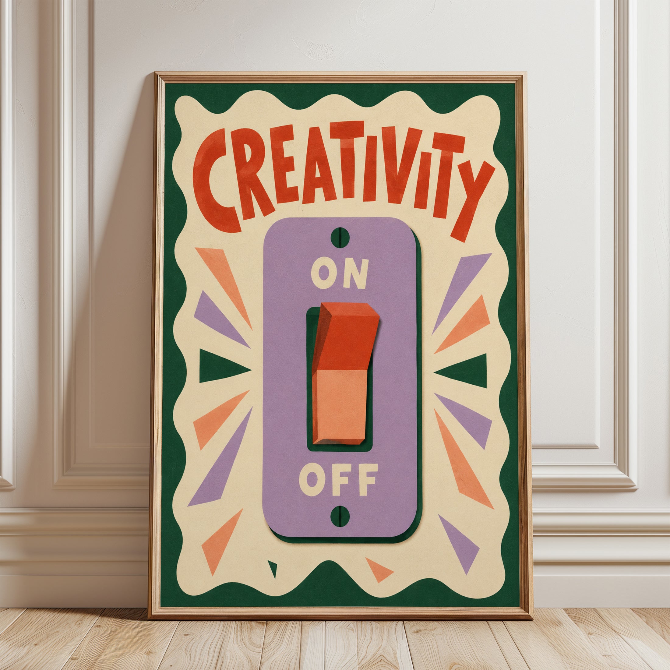 Creativity Wall Art – Motivational Print - framed detail