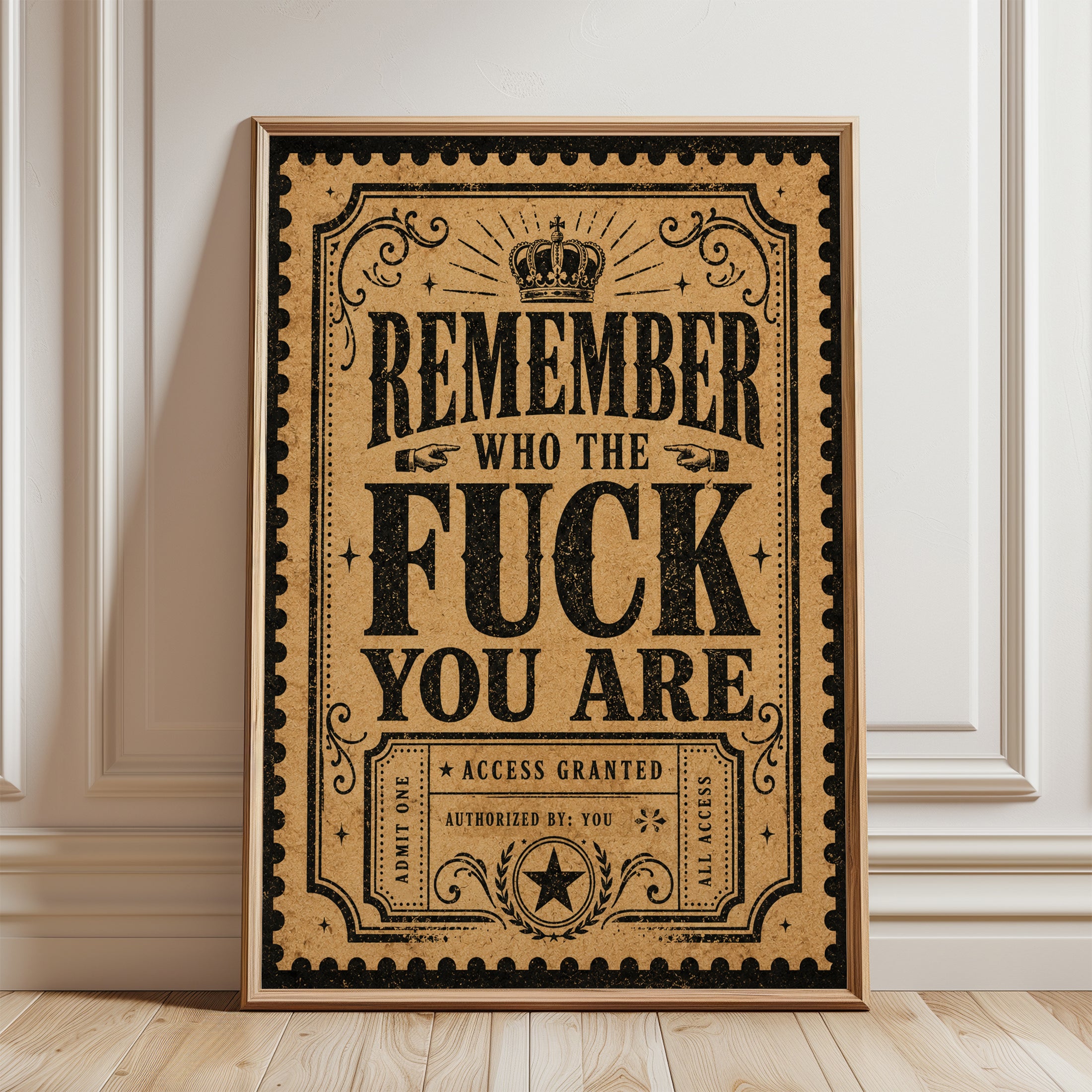 Motivational Quote Print - framed detail