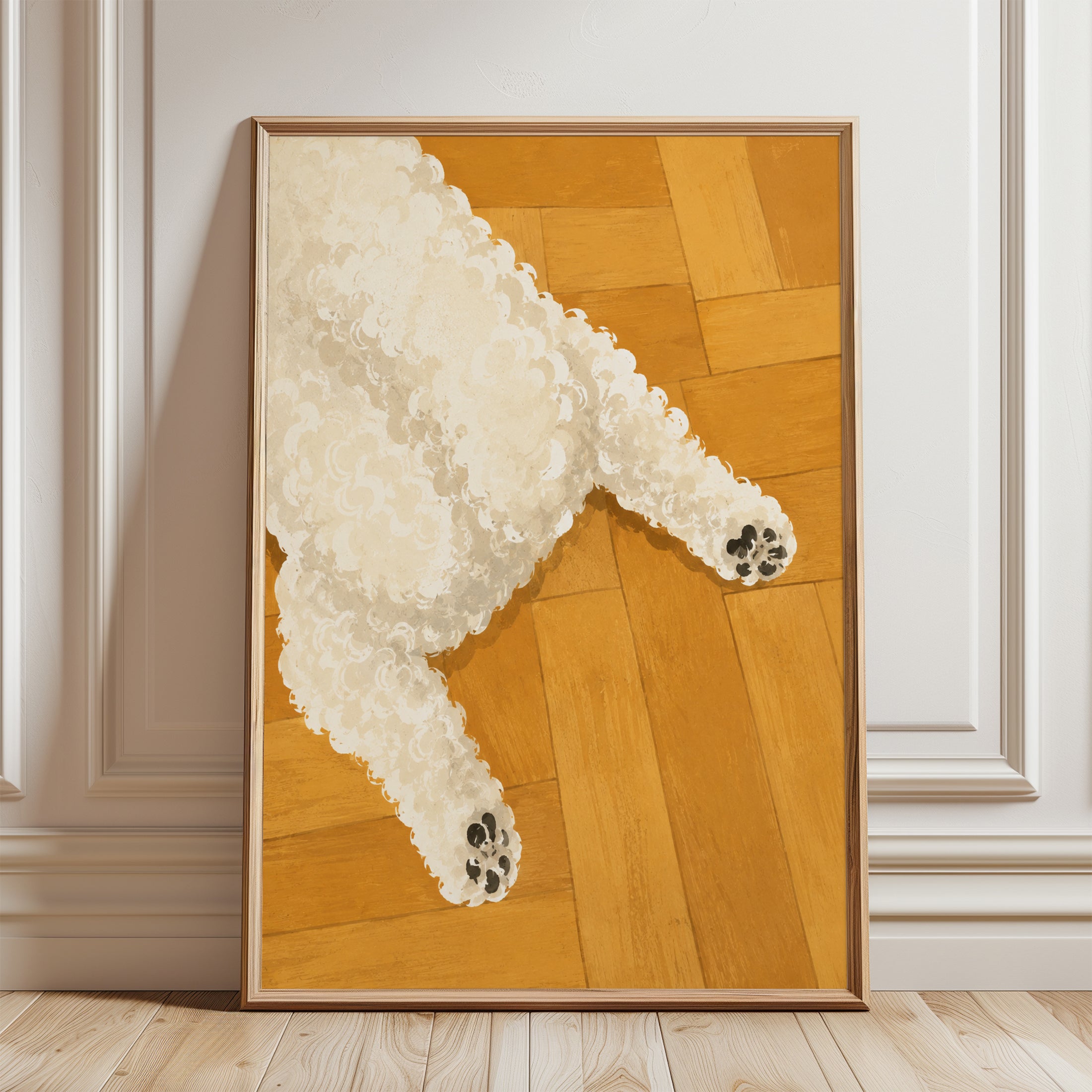 Dog Paw Wall Art – Pet Lover Print - framed detail