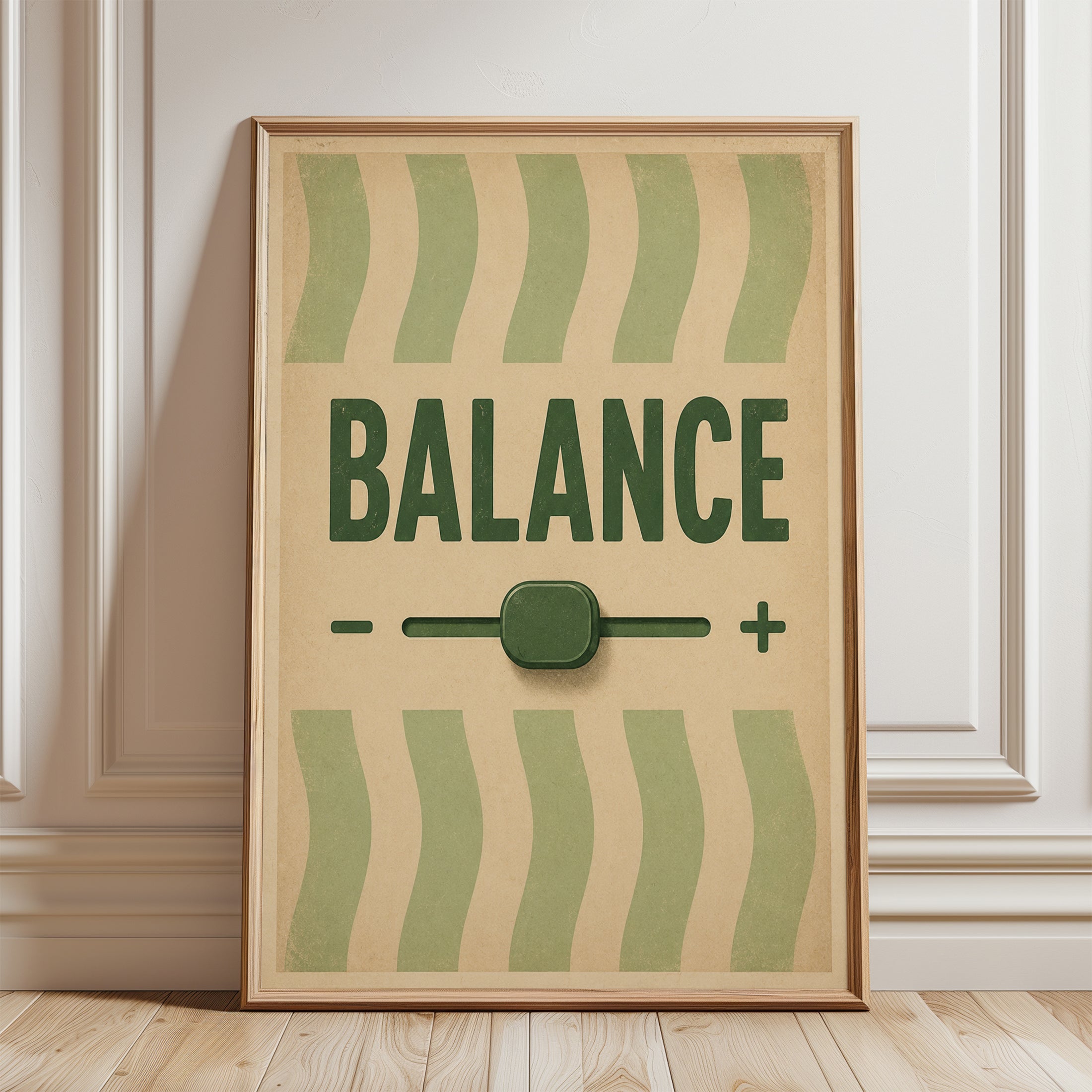 Balance Wall Art – Motivational Print - framed detail