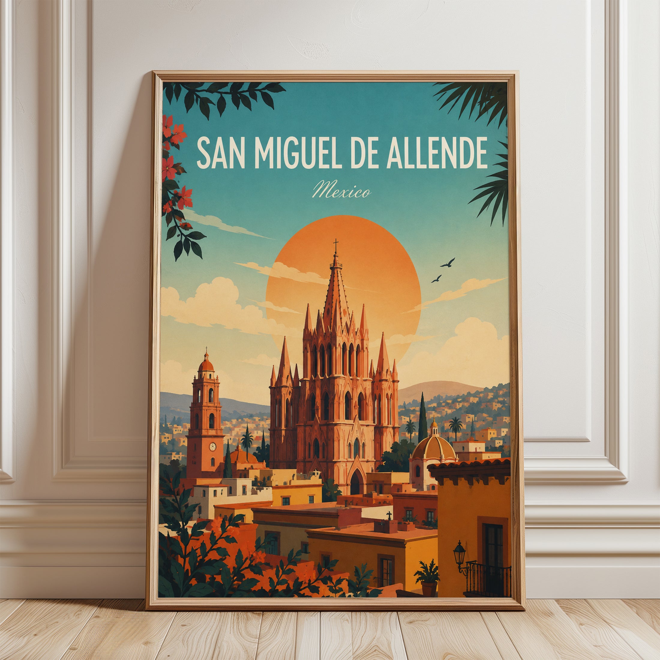 San Miguel de Allende Poster - framed detail