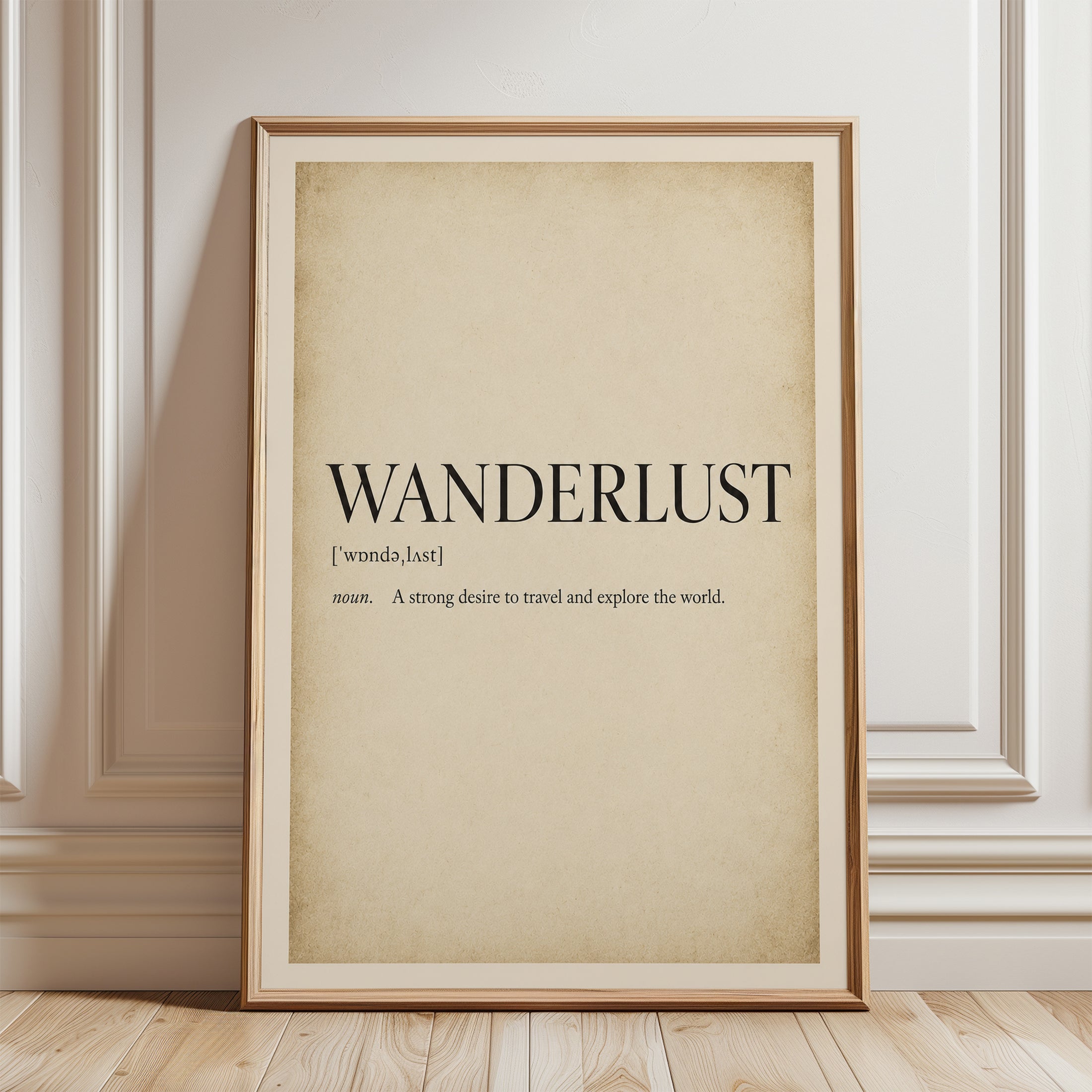 Wanderlust Wall Art – Definition Print - framed detail