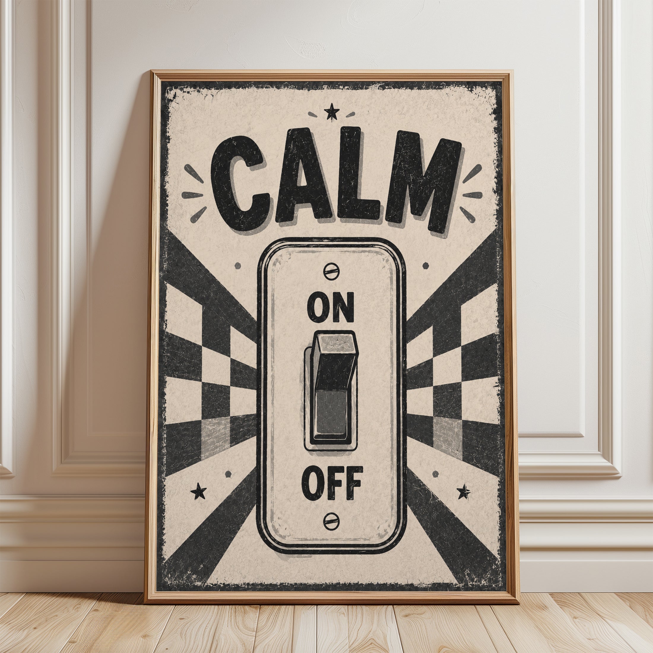 Motivational Switch Wall Art - framed detail