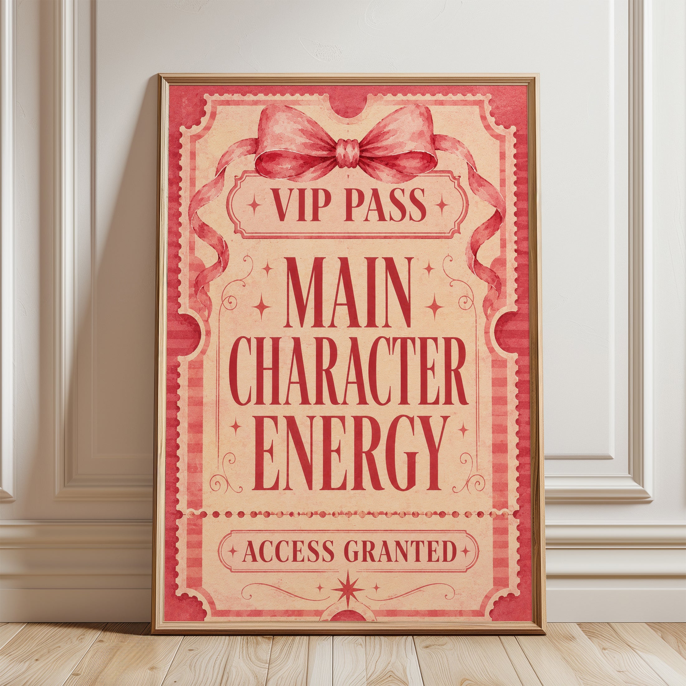 Main Character Energy Print - framed detail