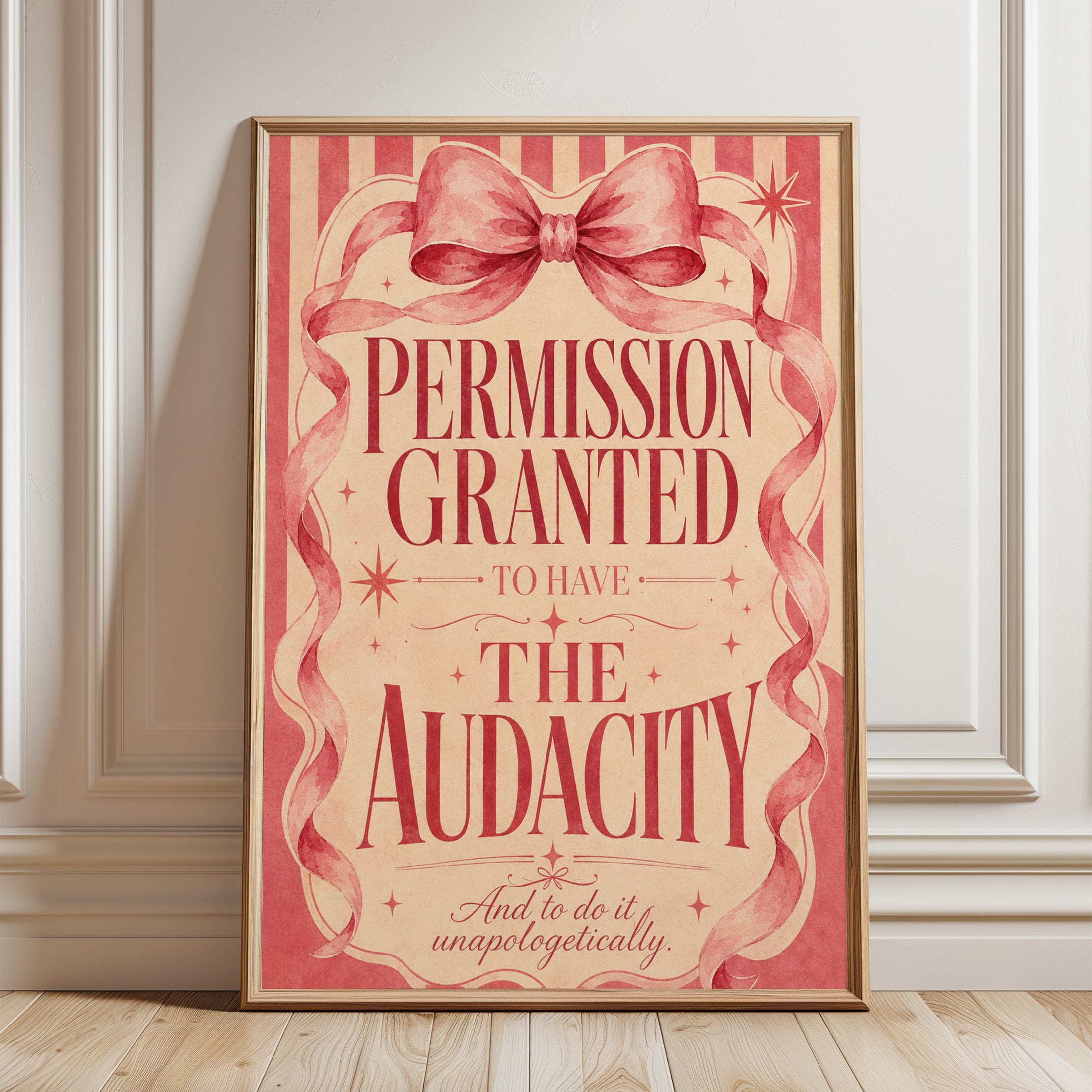 Permission Granted Print - framed detail