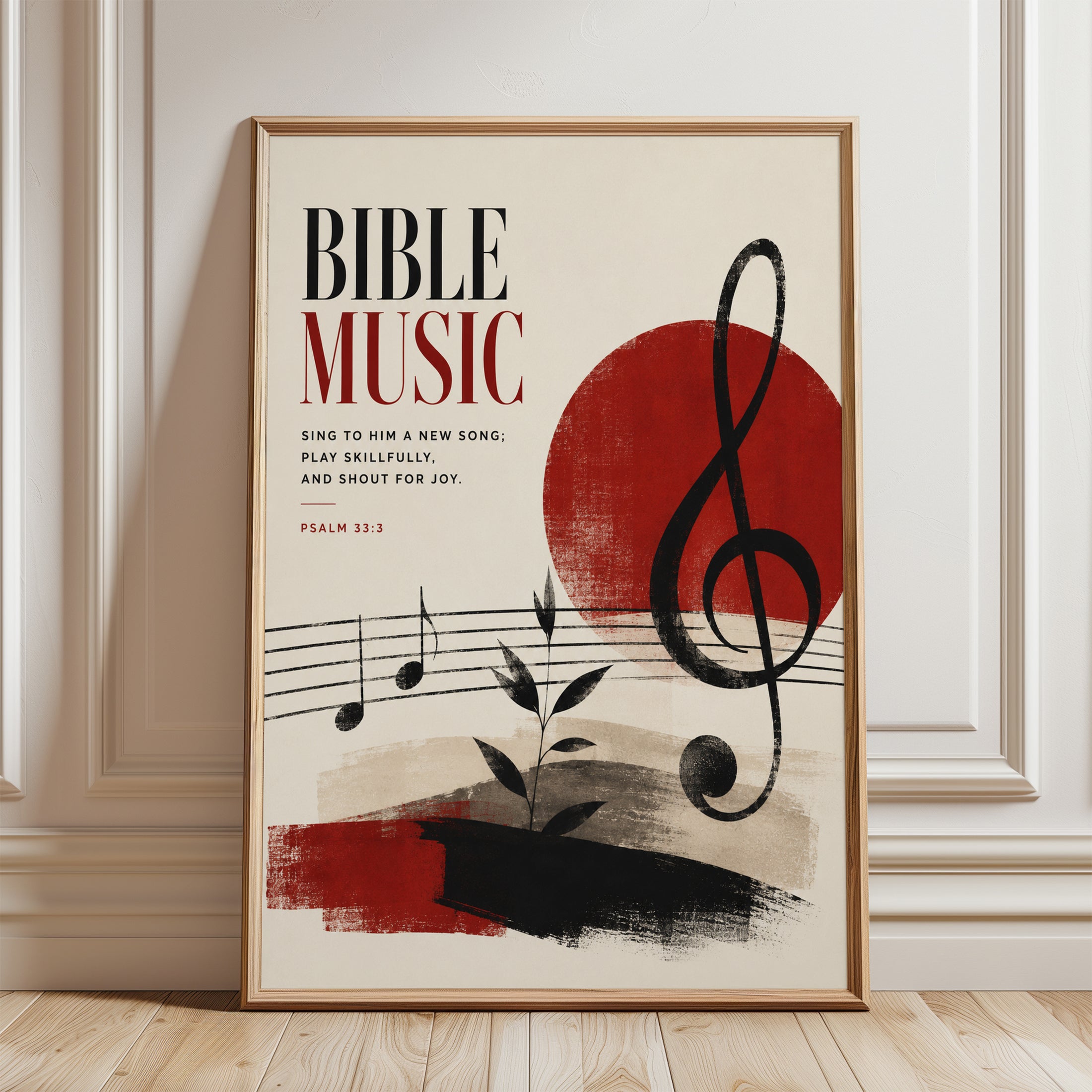 Christian Music Wall Art - framed detail