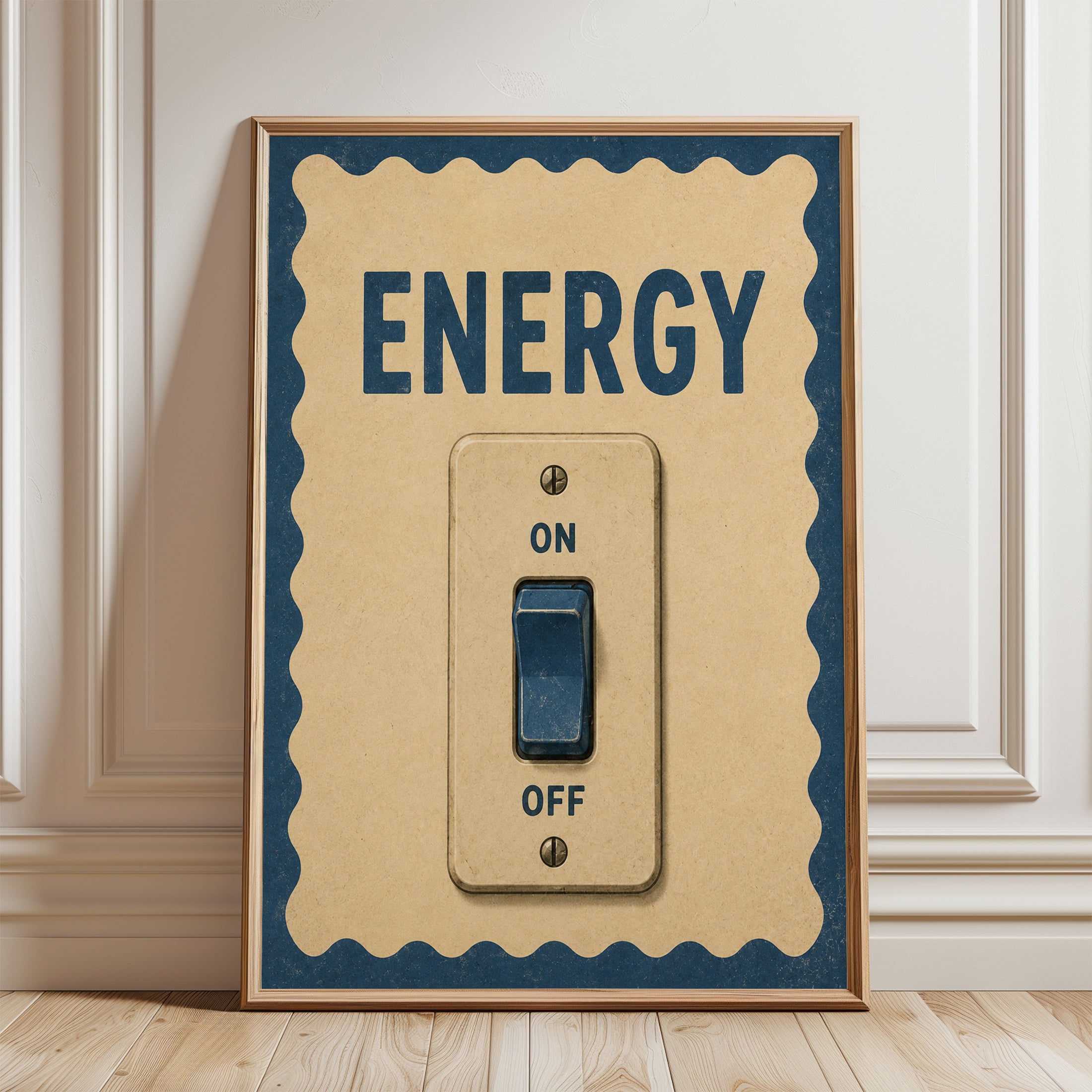 Motivational Wall Art – Energy Quote Print - framed detail