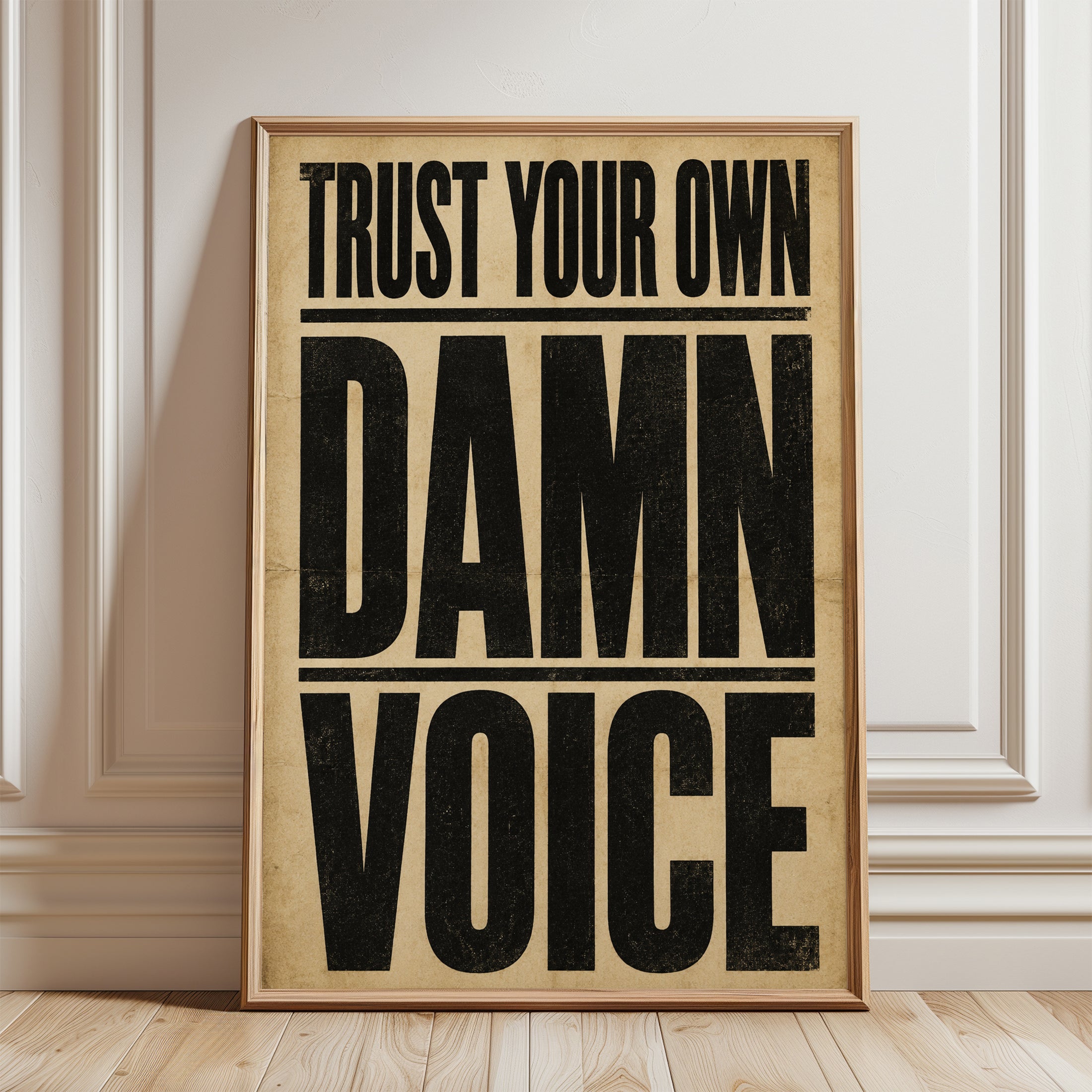 Motivational Quote Print - framed detail