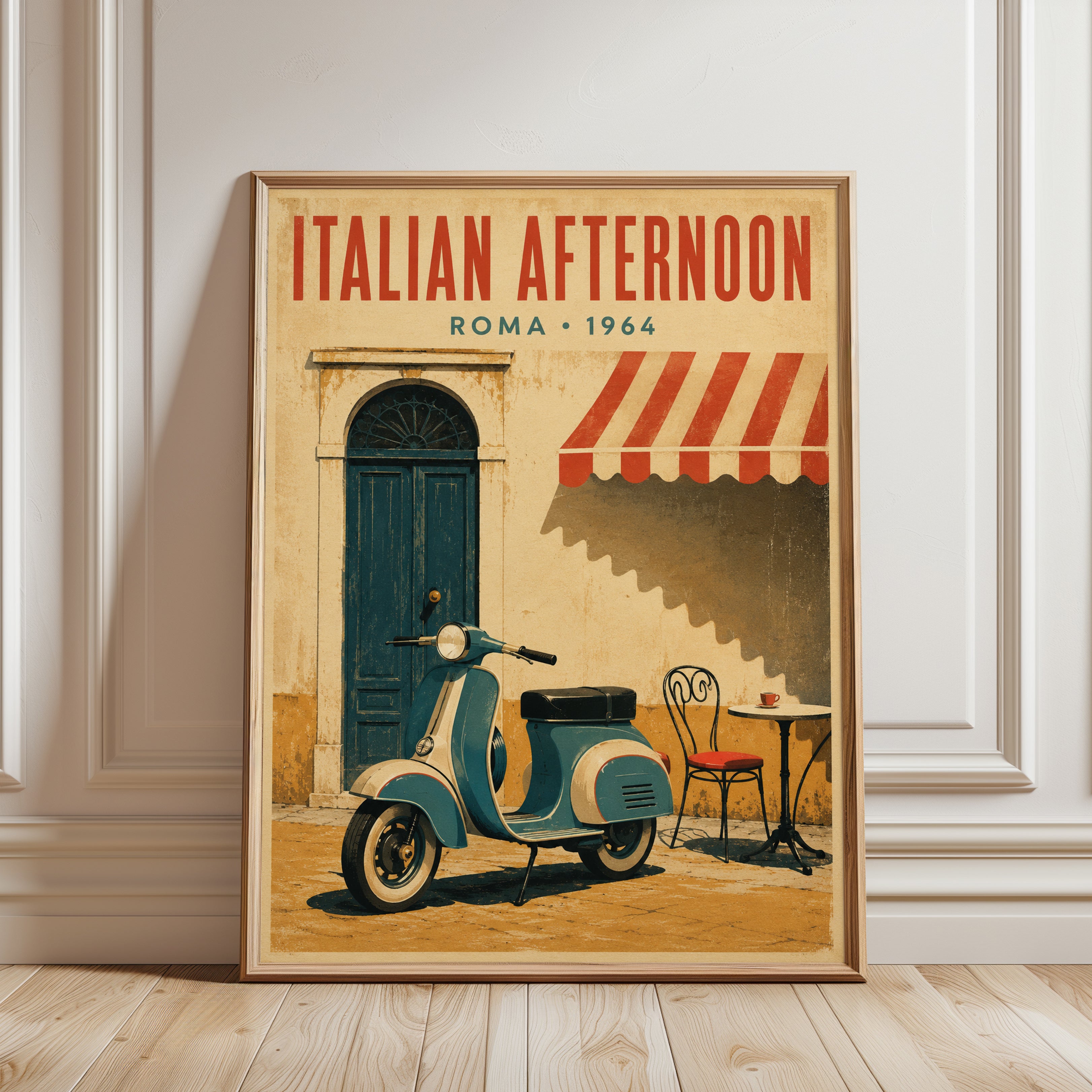 Rome Travel Poster - framed detail
