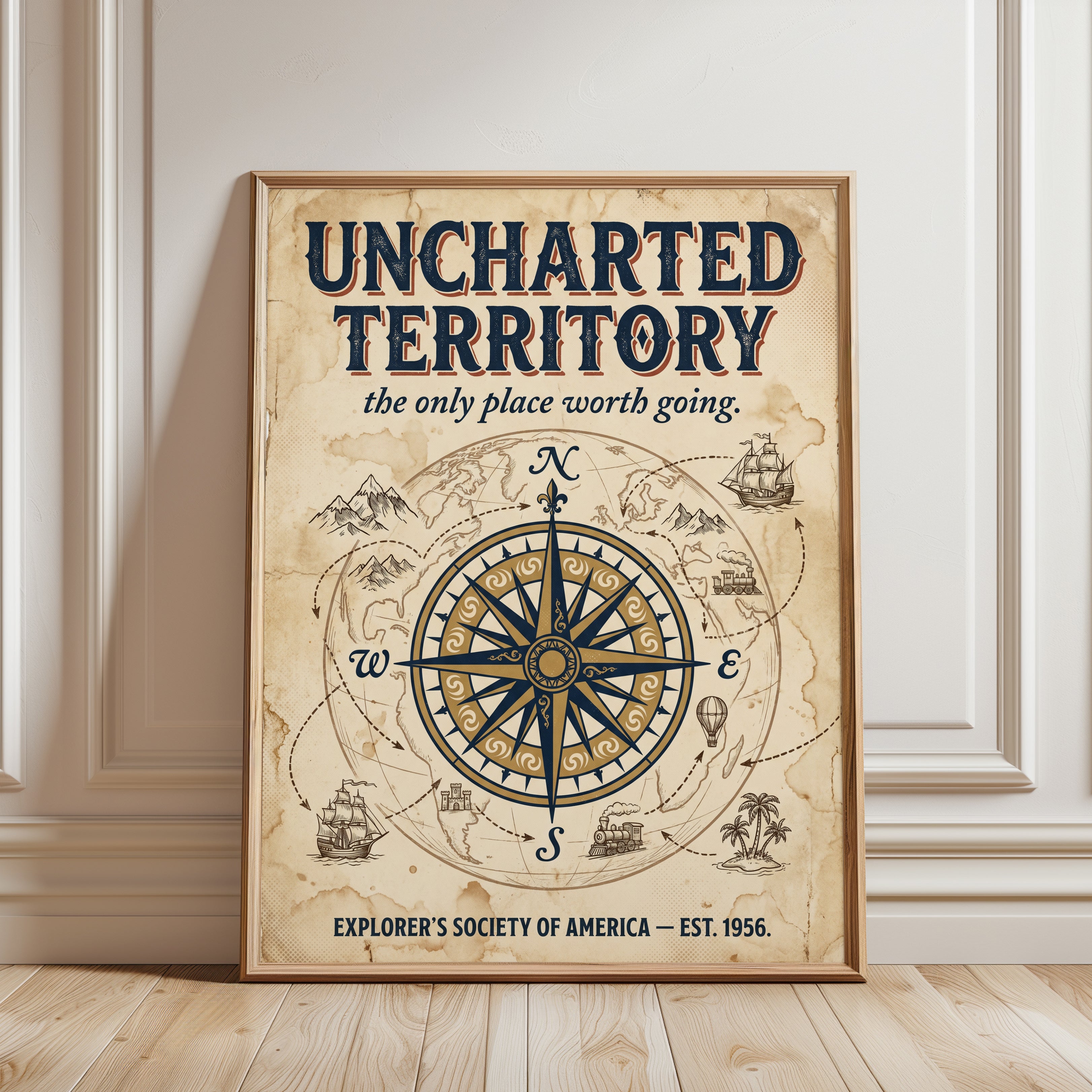 Nautical Decor - framed detail