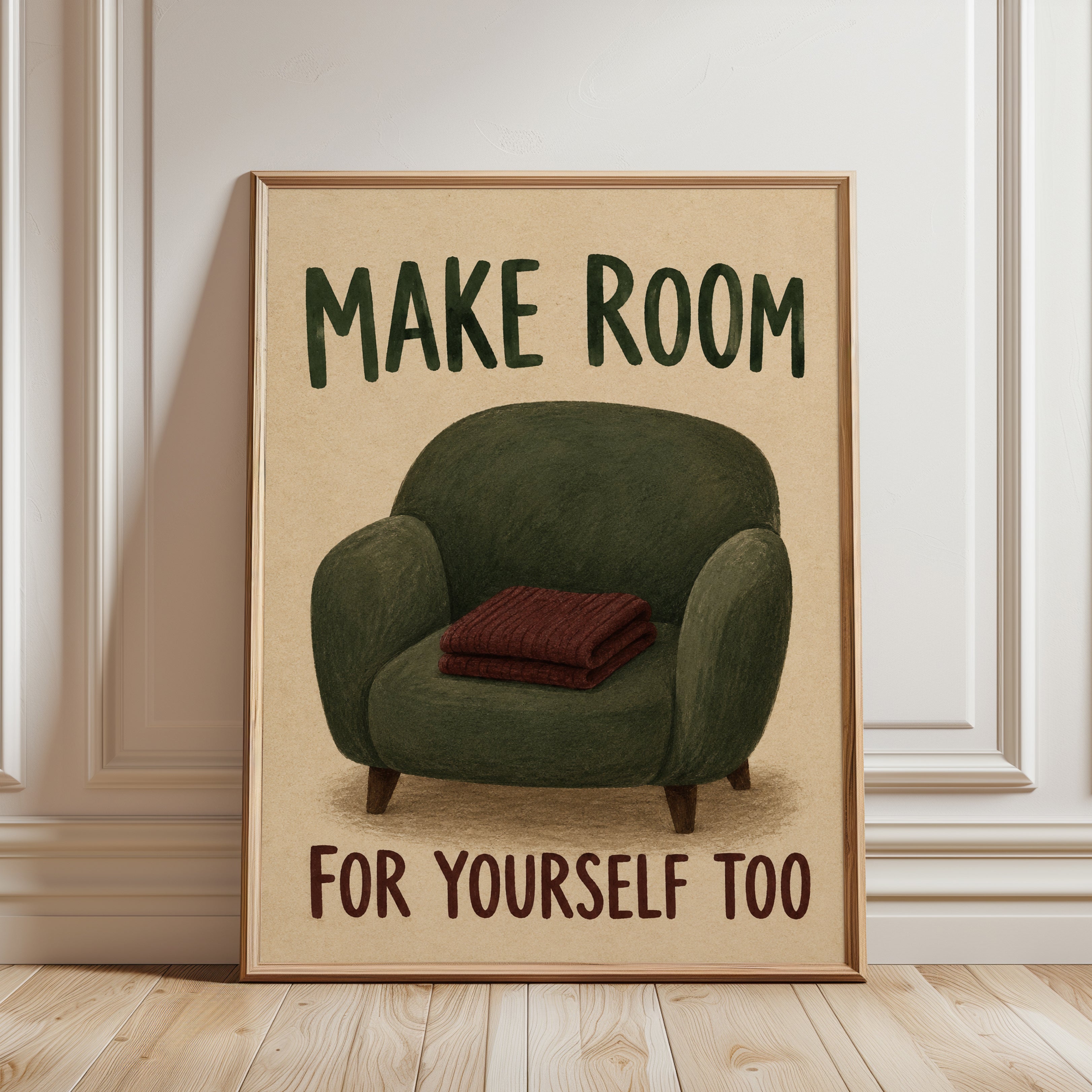 Self Care Wall Art - framed detail