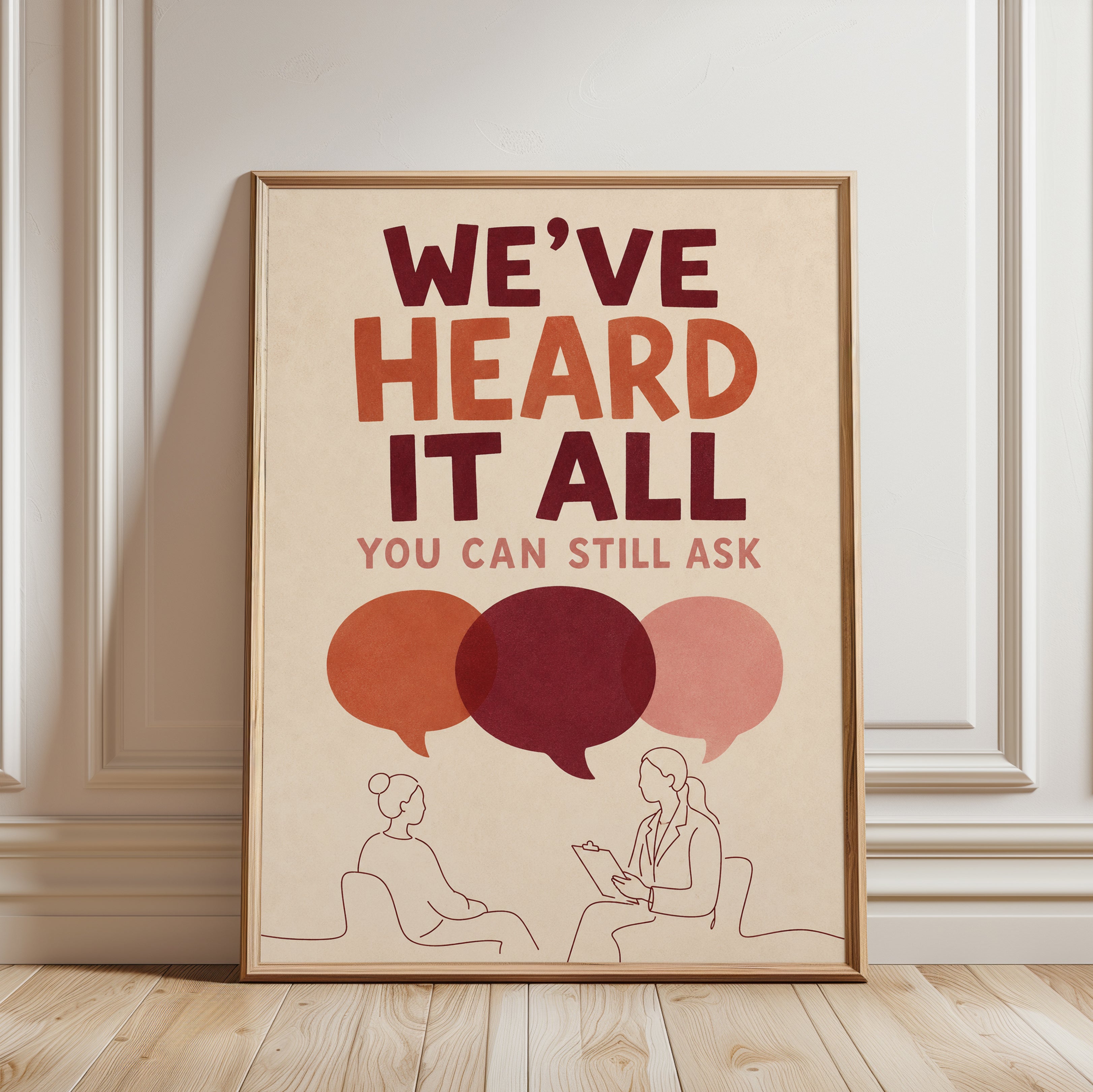Mental Health Office Poster - framed detail