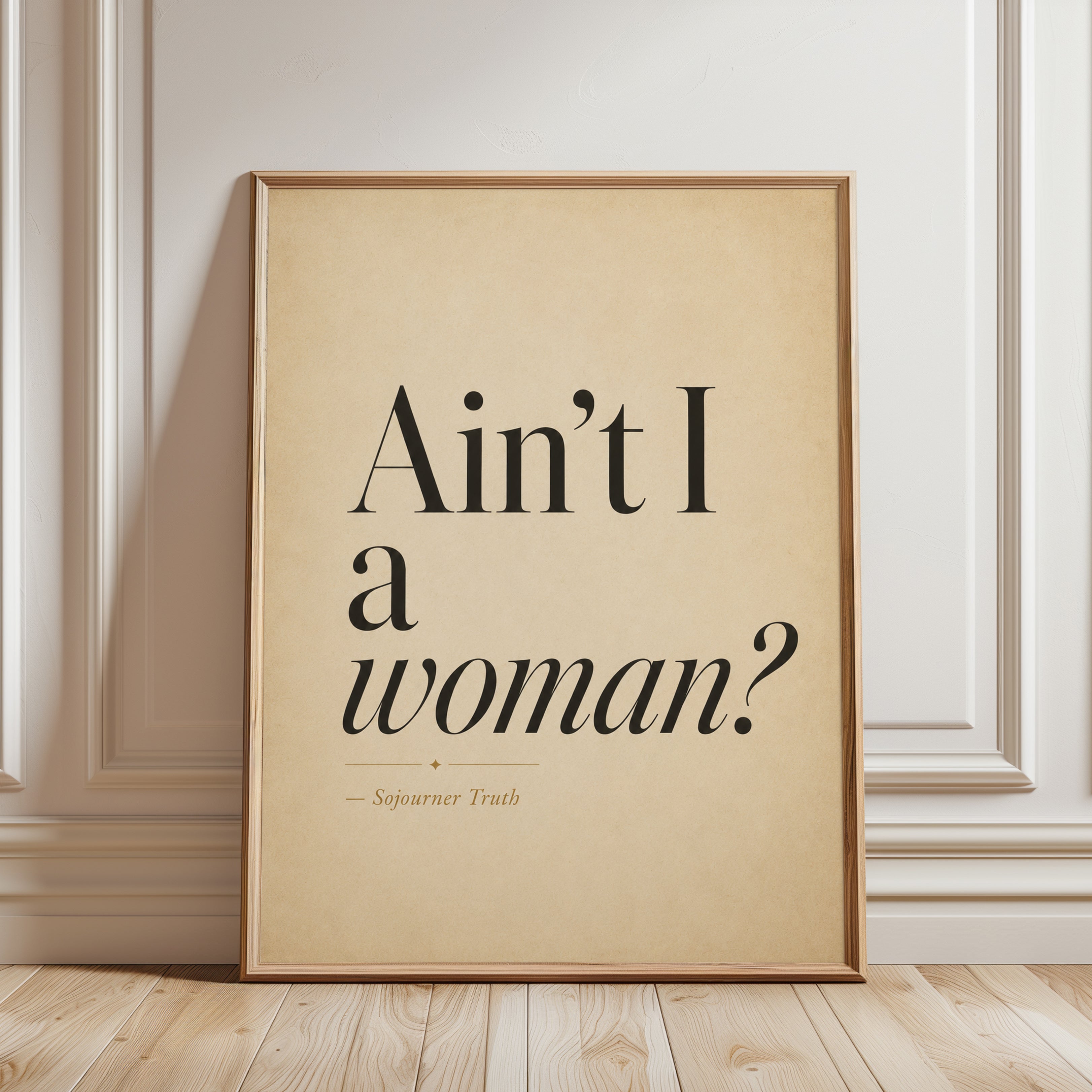 Feminist Quote Print - framed detail