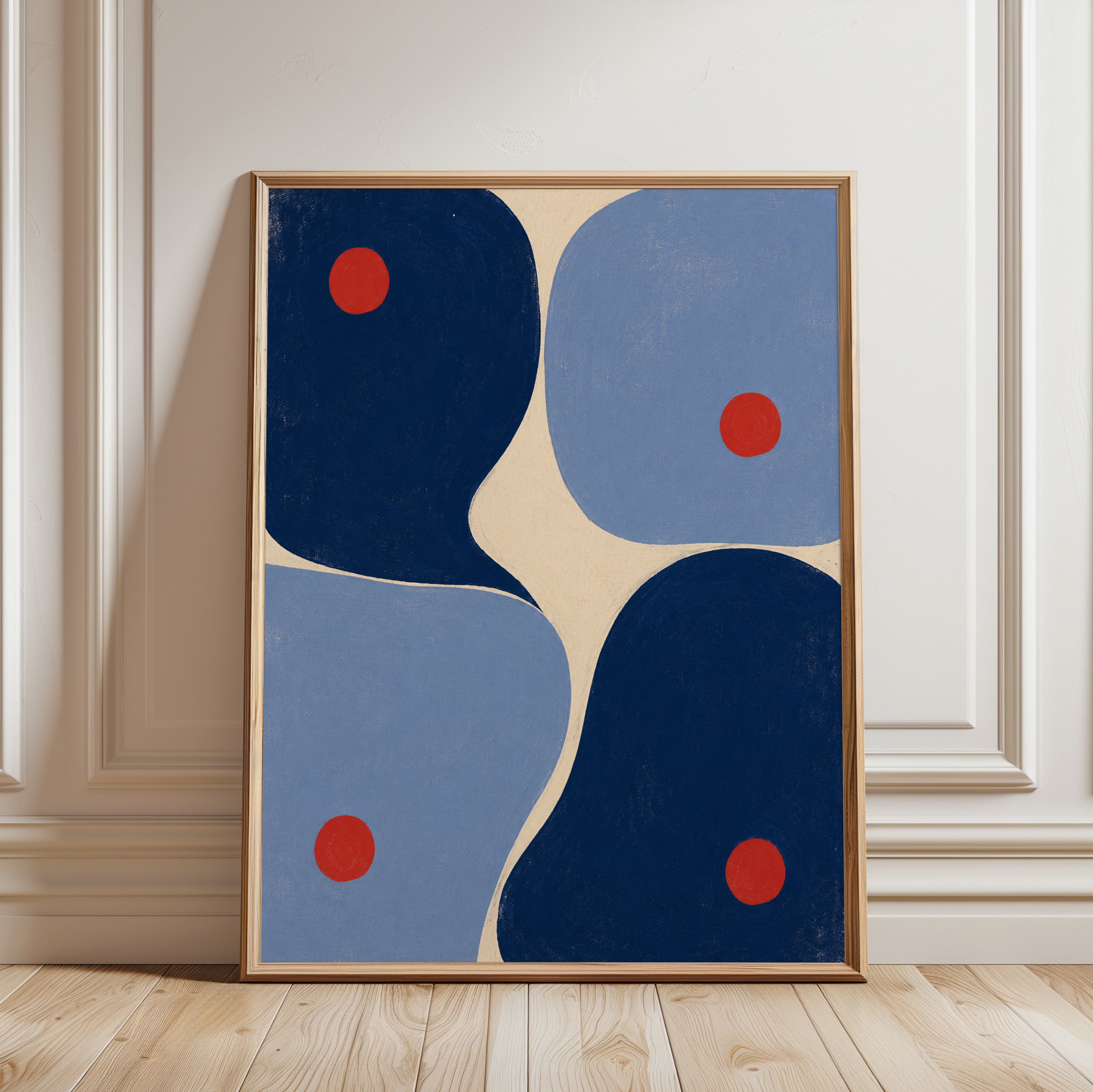Mid Century Modern Wall Art - framed detail