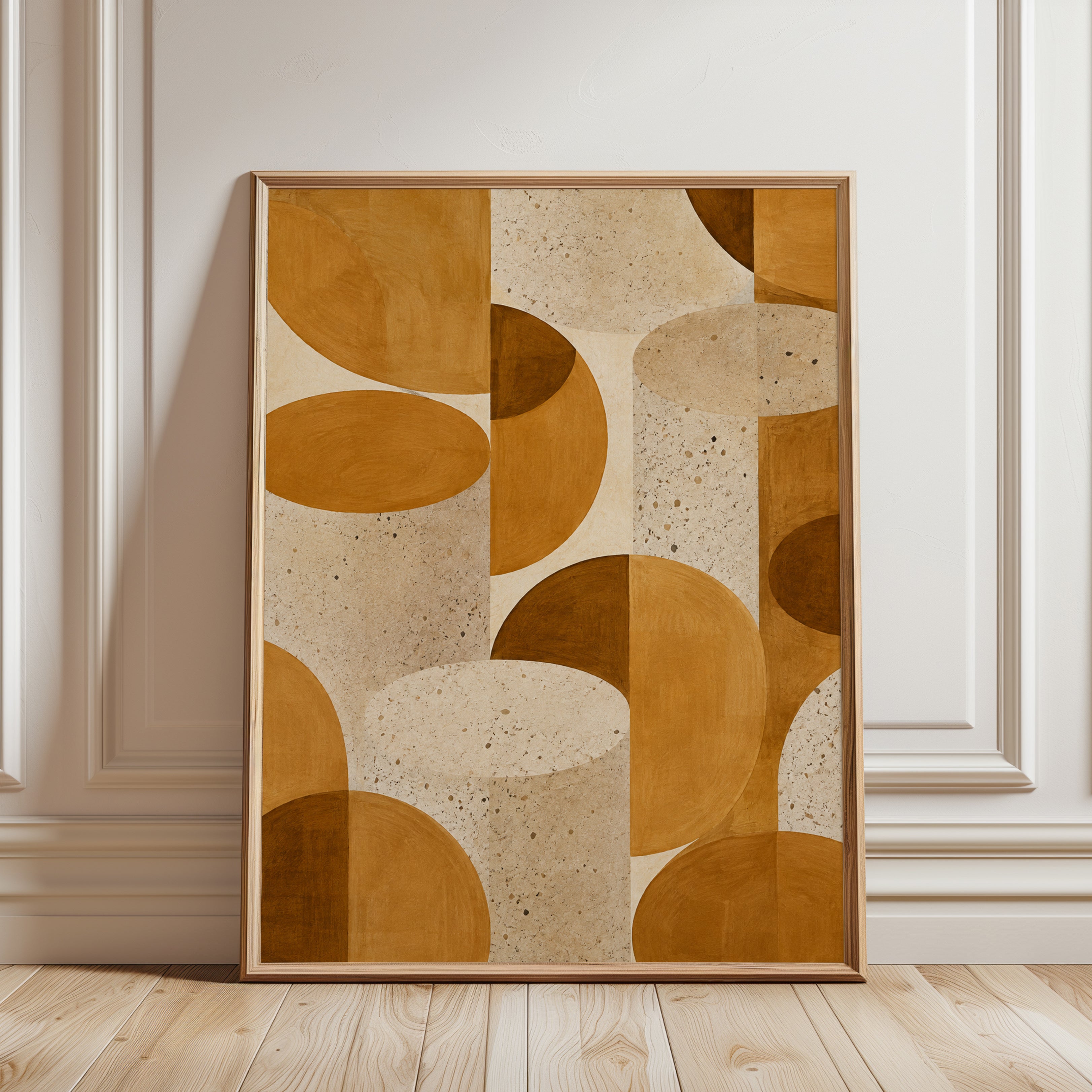 Abstract Geometric Print - framed detail