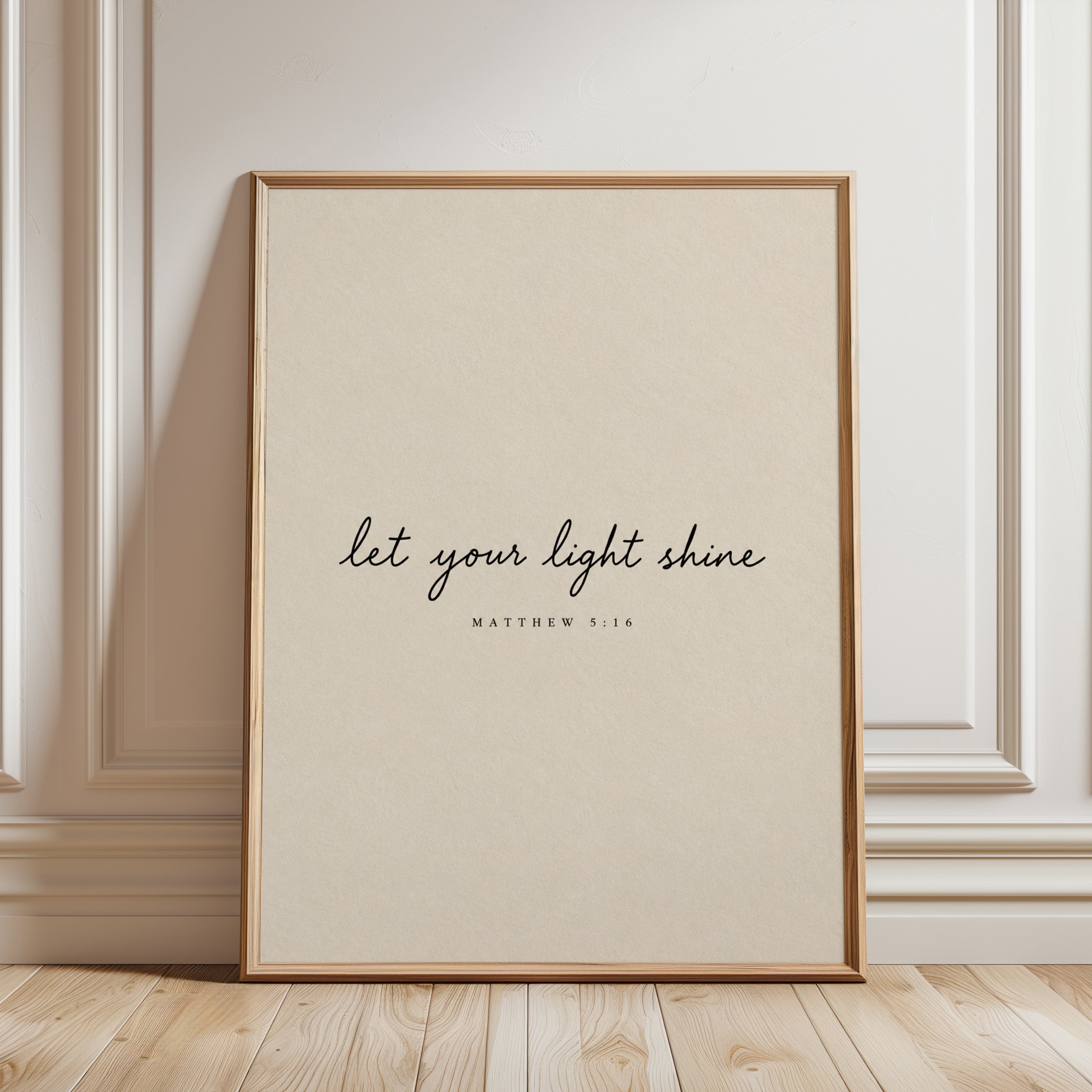 Let Your Light Shine Wall Art - framed detail