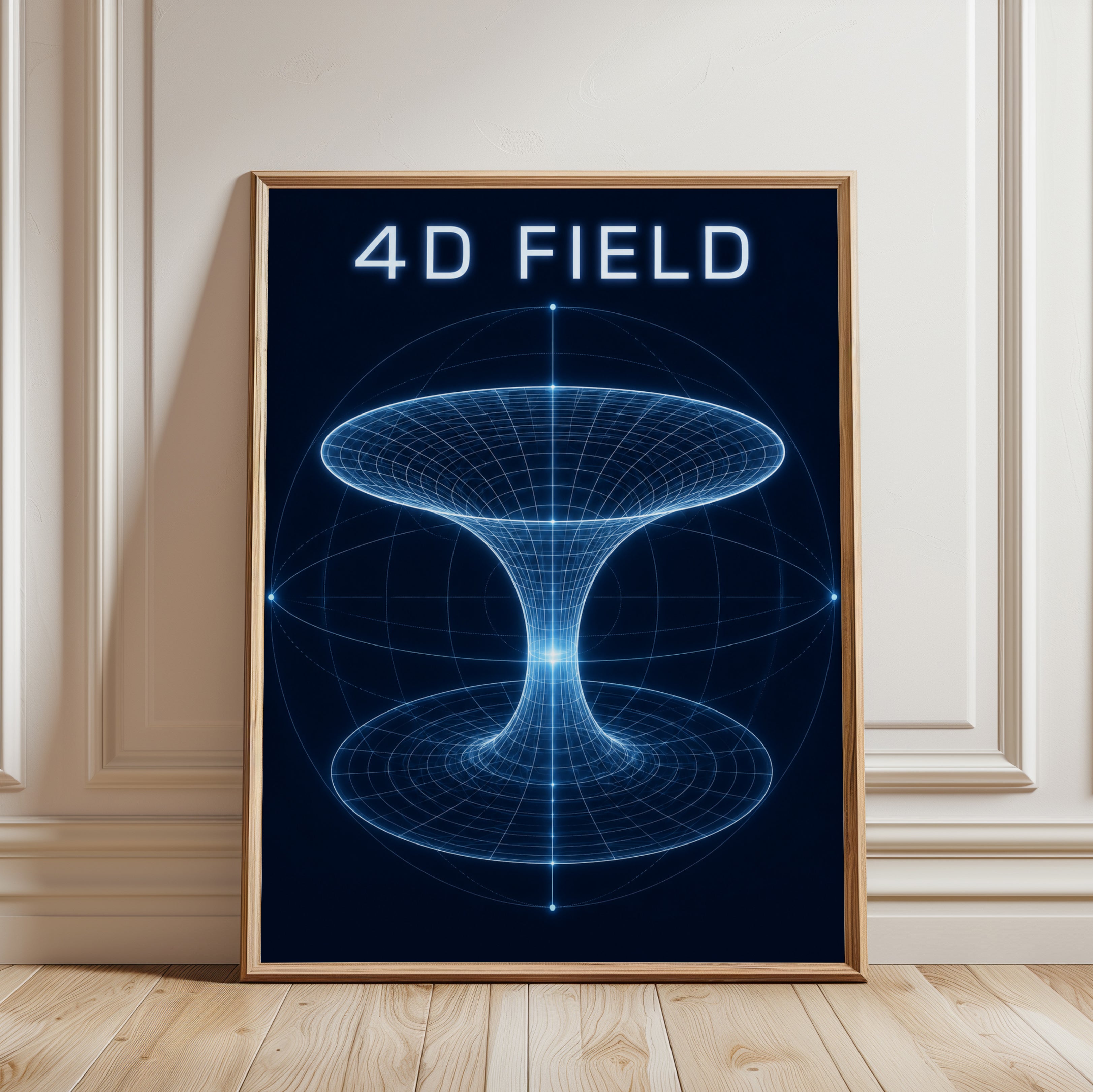 Geometric Wall Art – Mathematical Print - framed detail