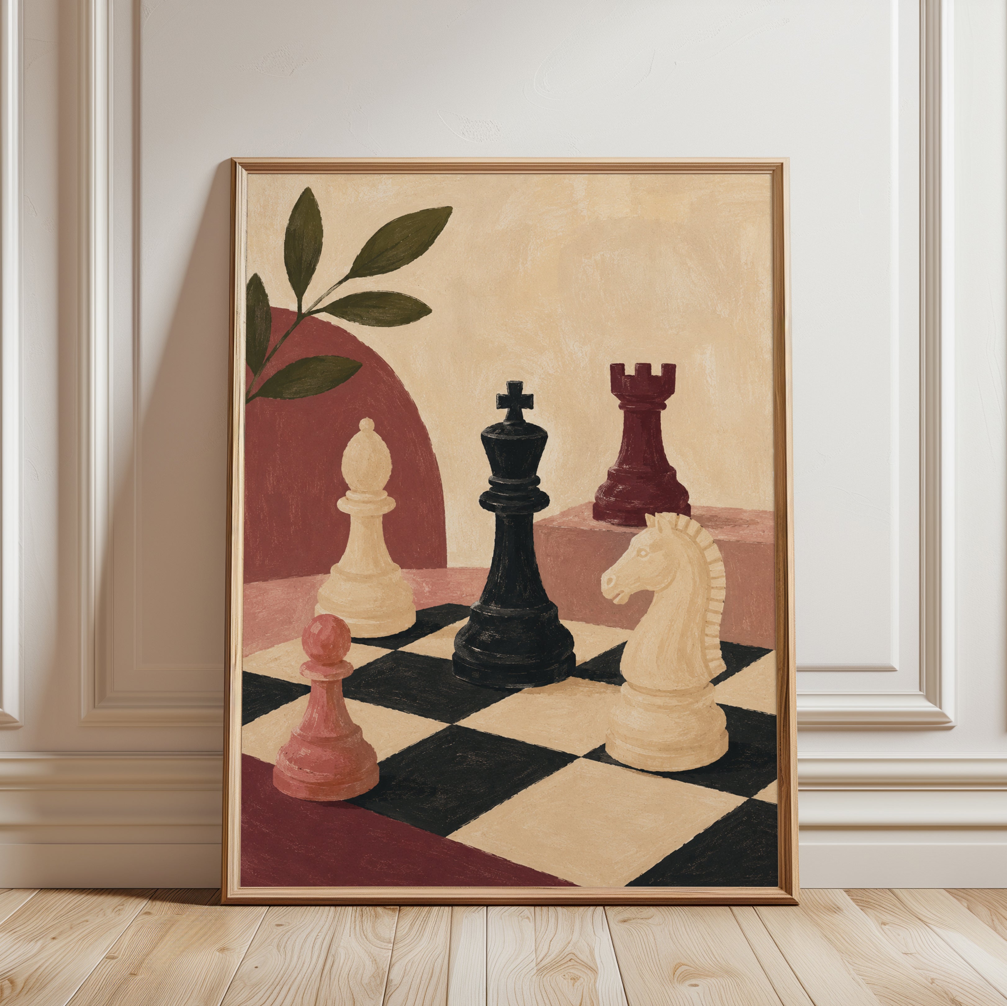 Chess Wall Art – Still Life Print - framed detail