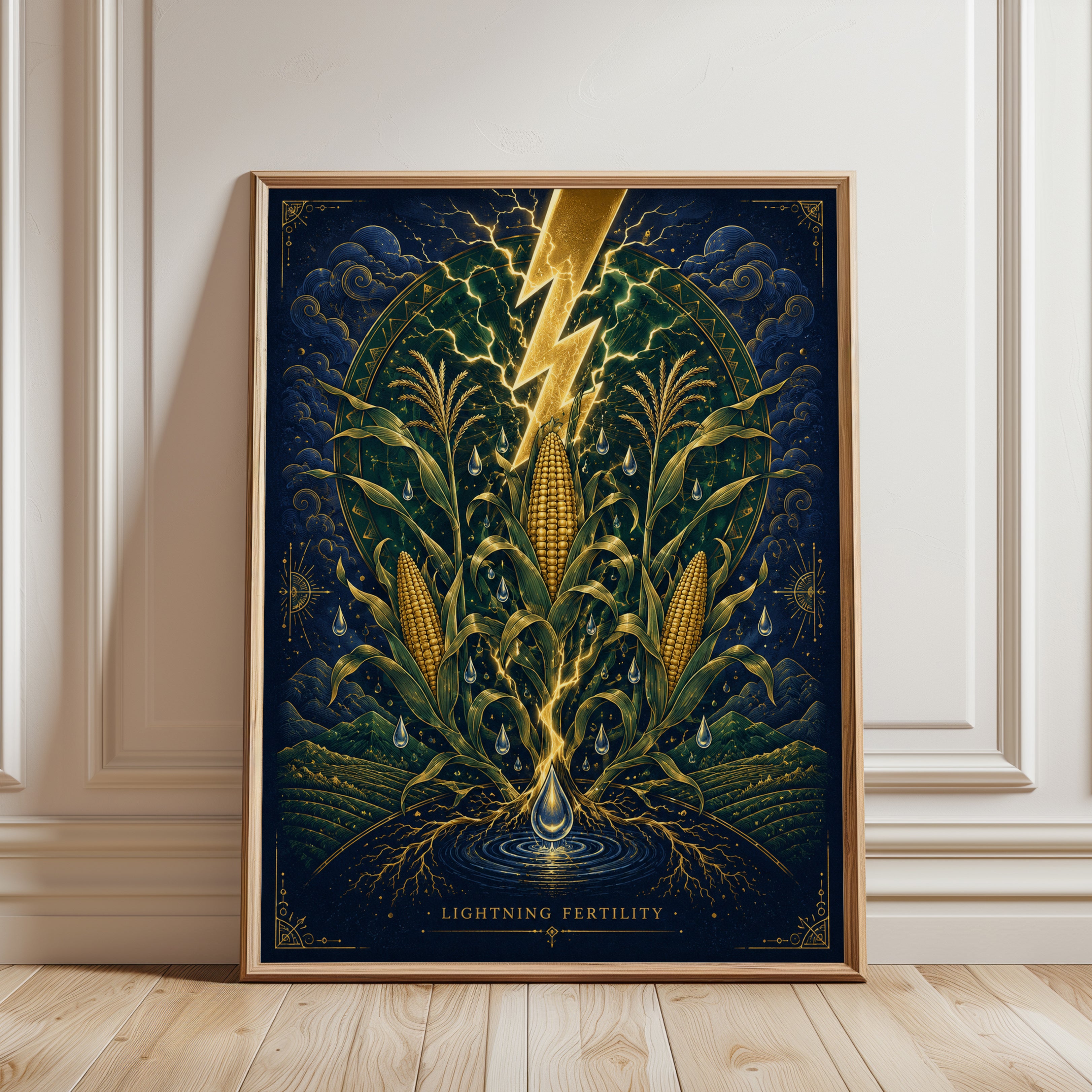 Art Nouveau Poster - framed detail