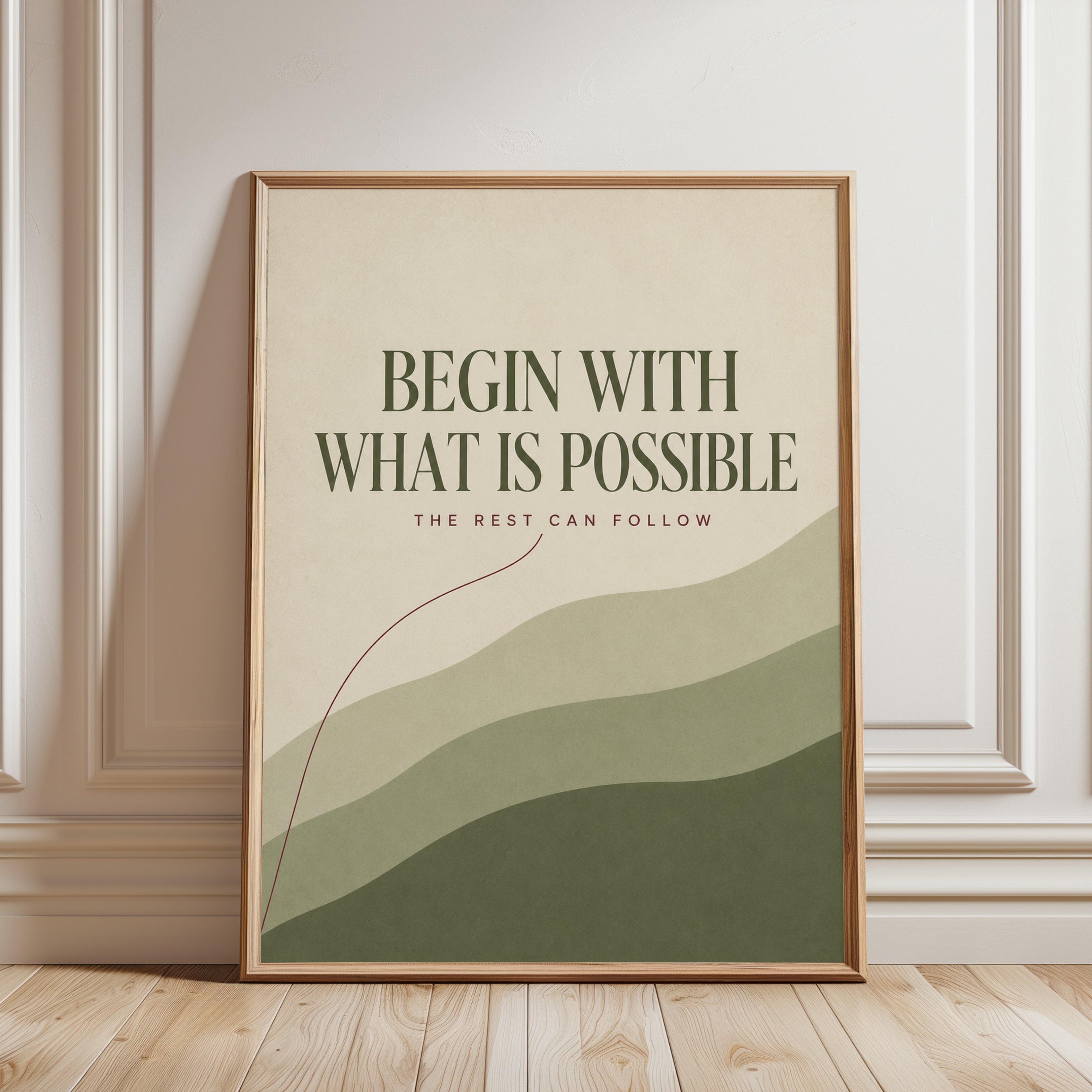 Motivational Wall Art - framed detail