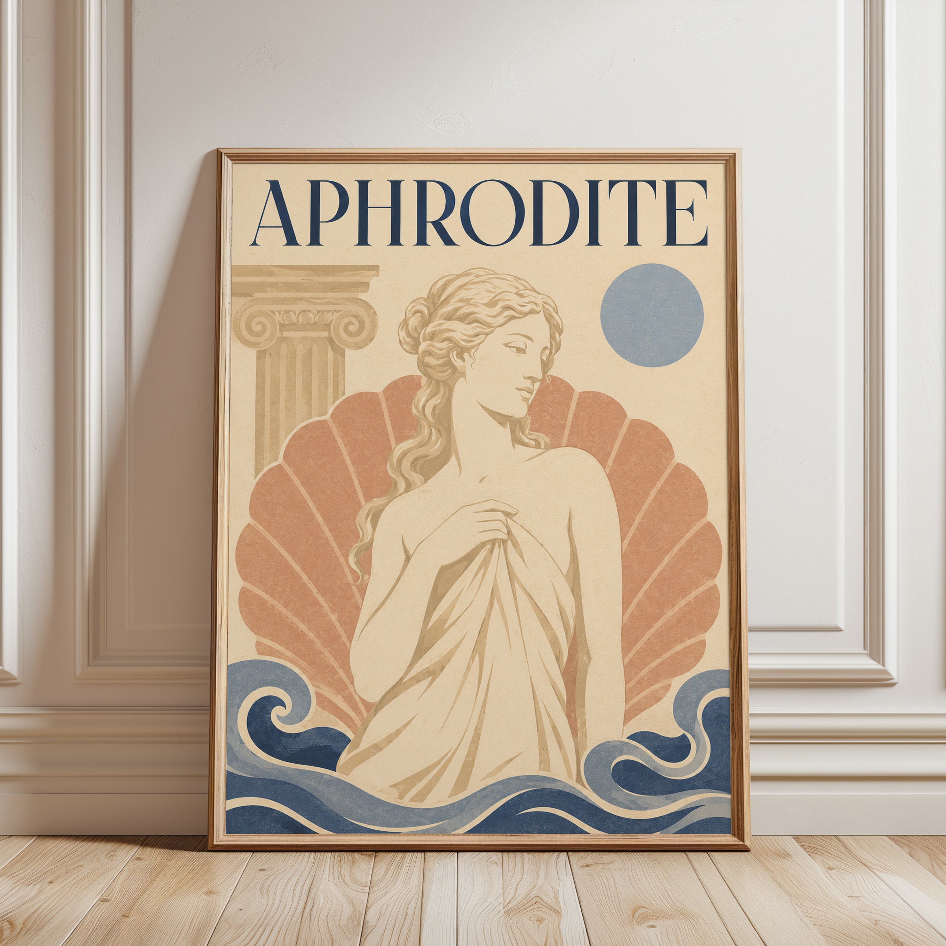 Greek Mythology Poster – Aphrodite Art Print - framed detail