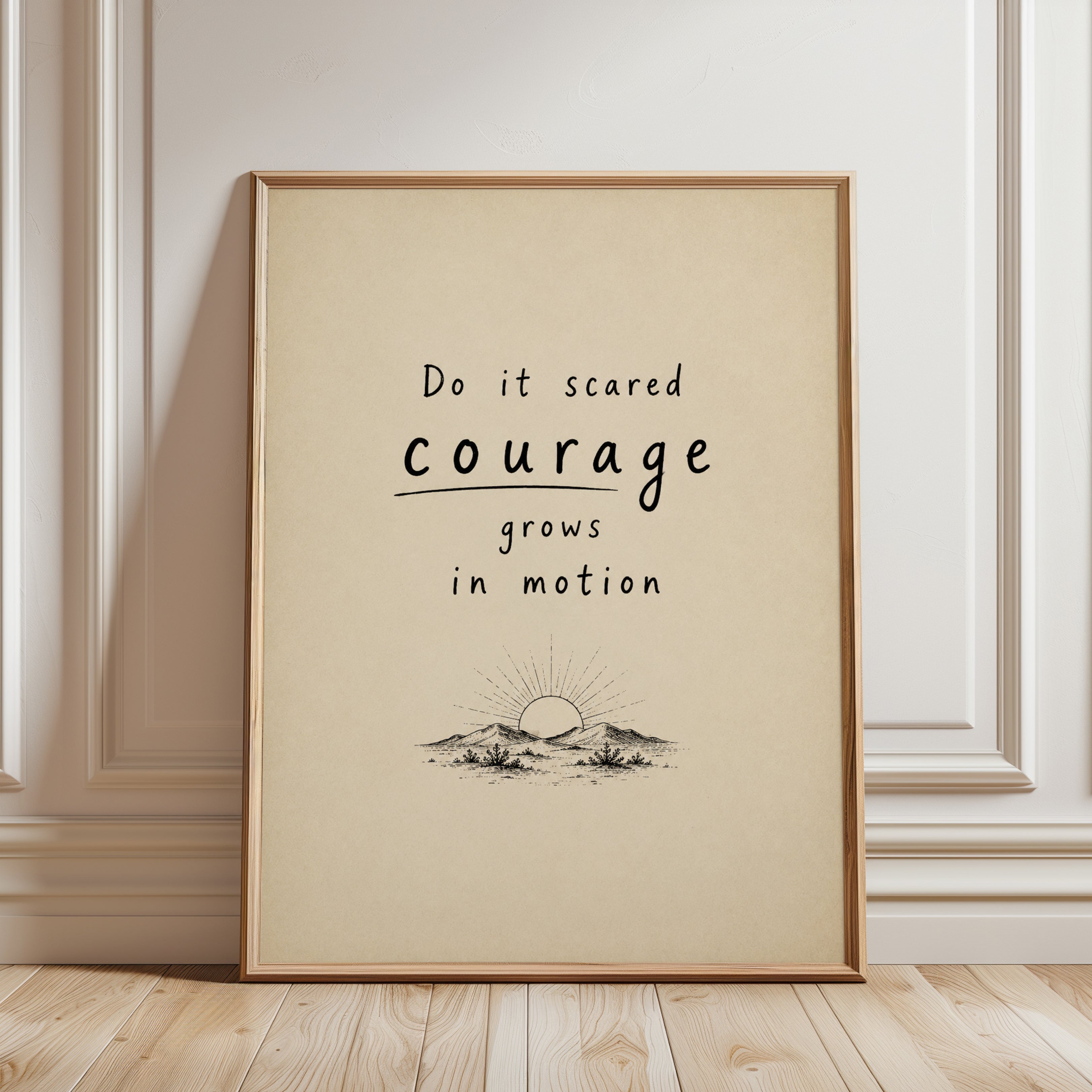 Motivational Quote Print - framed detail