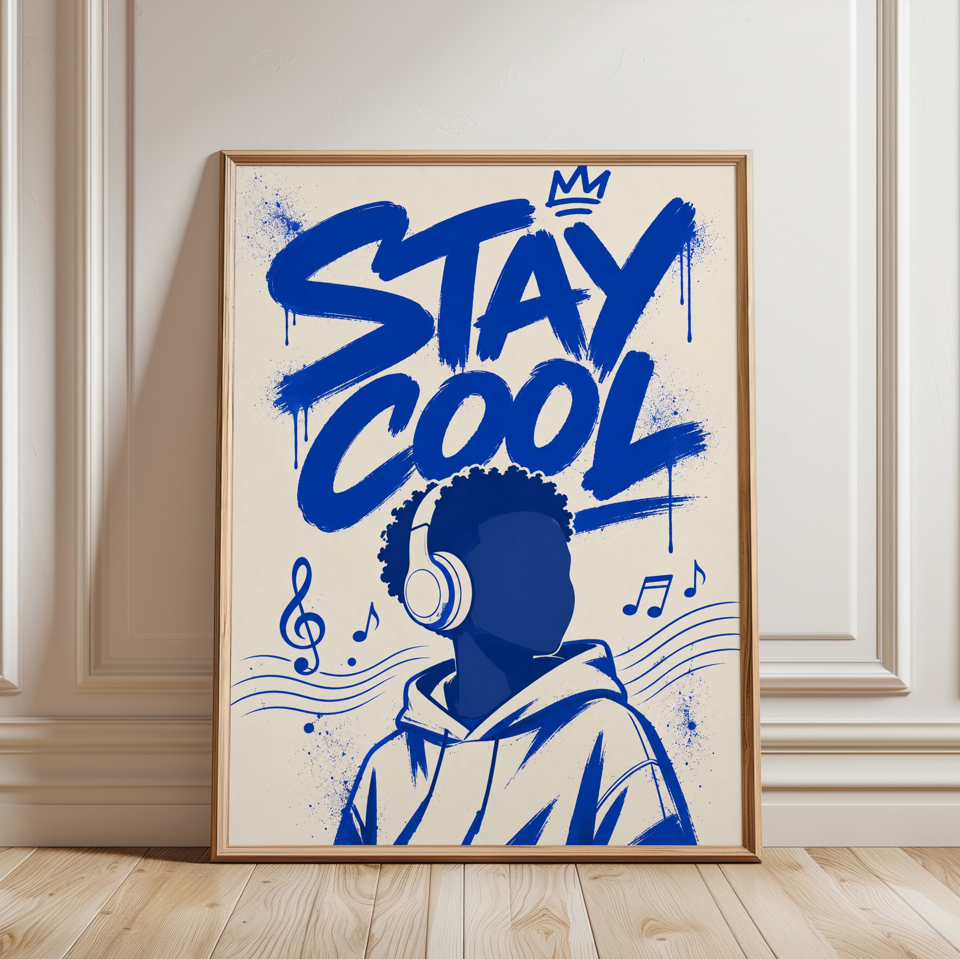 Black Boy Typography Print - framed detail