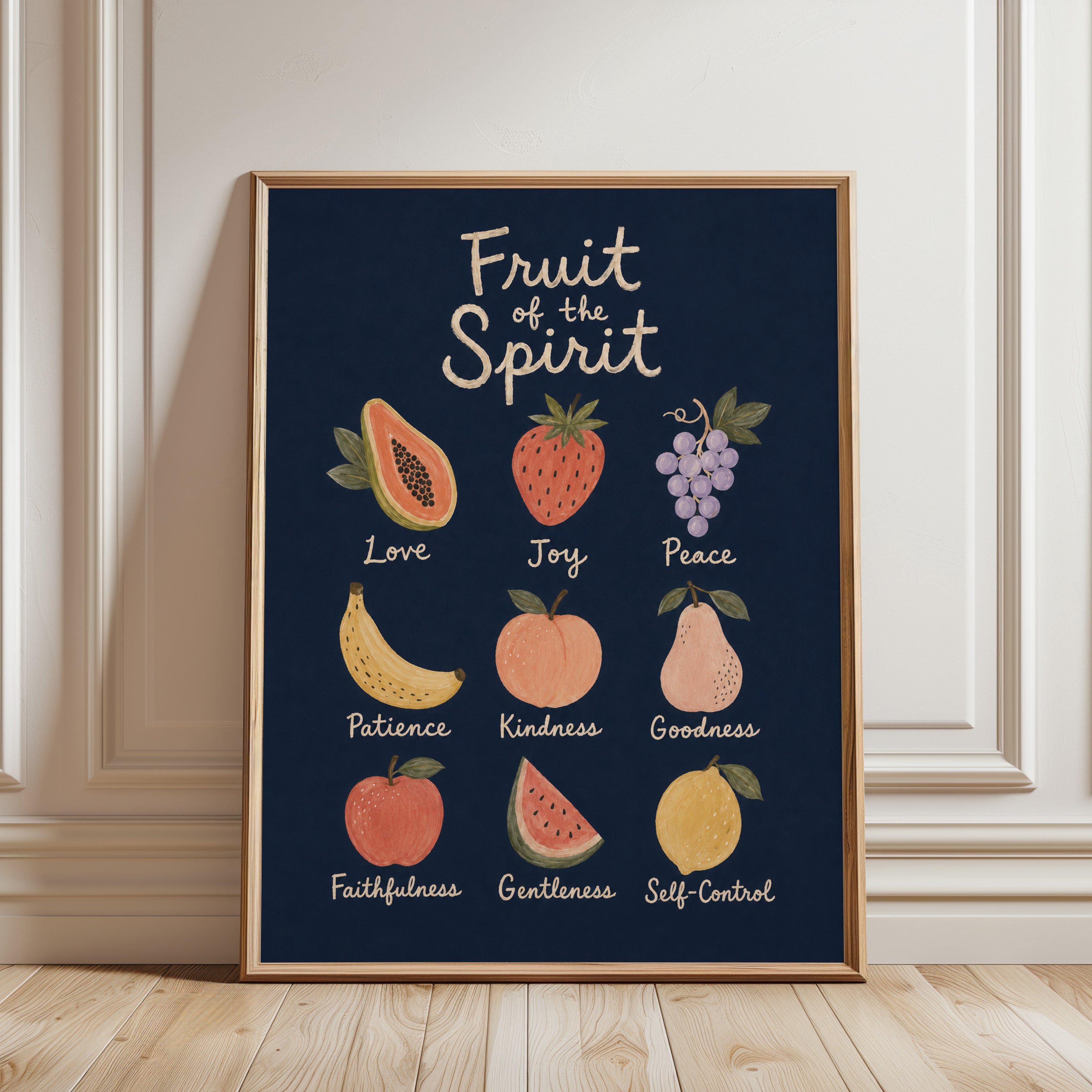 Fruit of the Spirit Print - framed detail