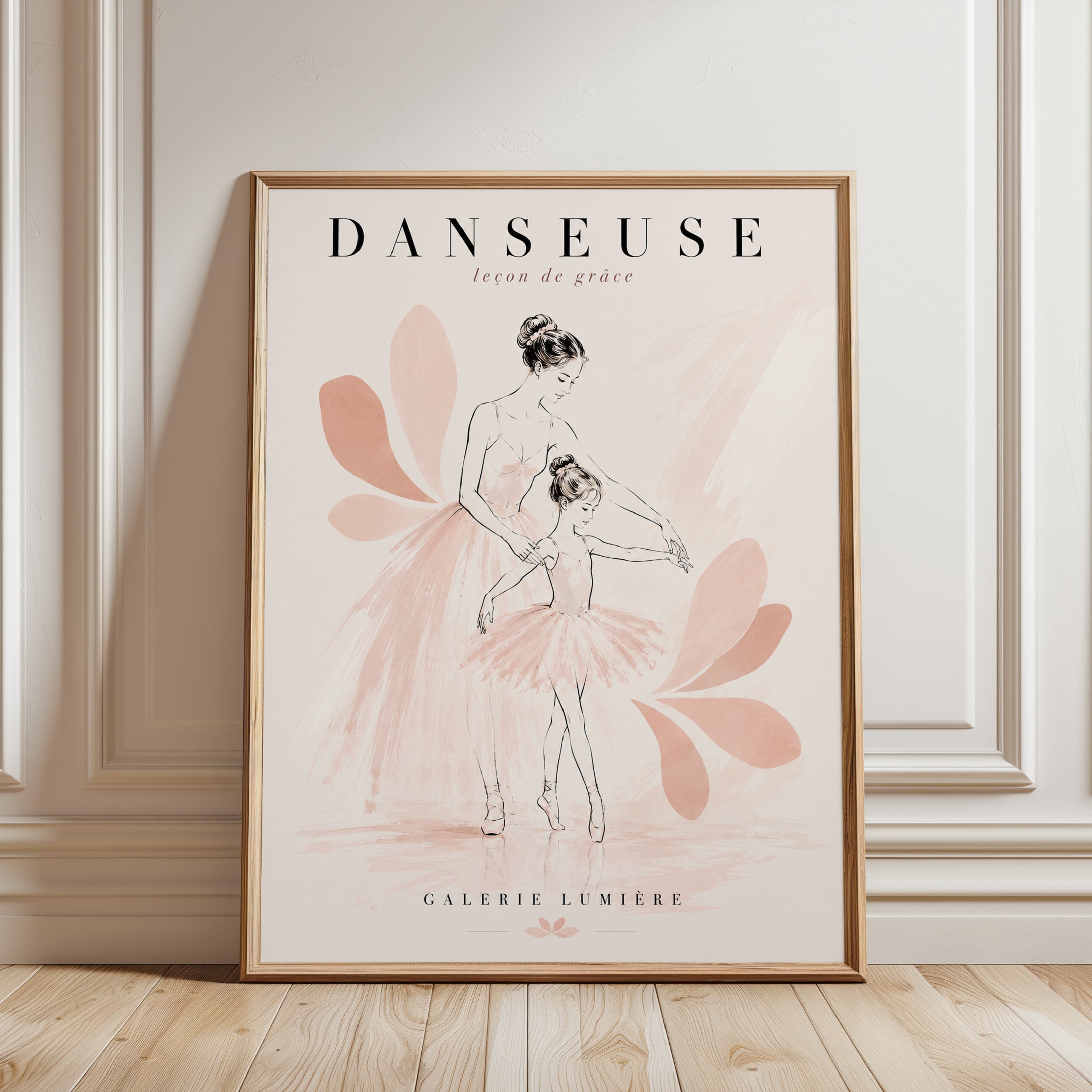 Ballet Wall Art – Ballerina Print - framed detail