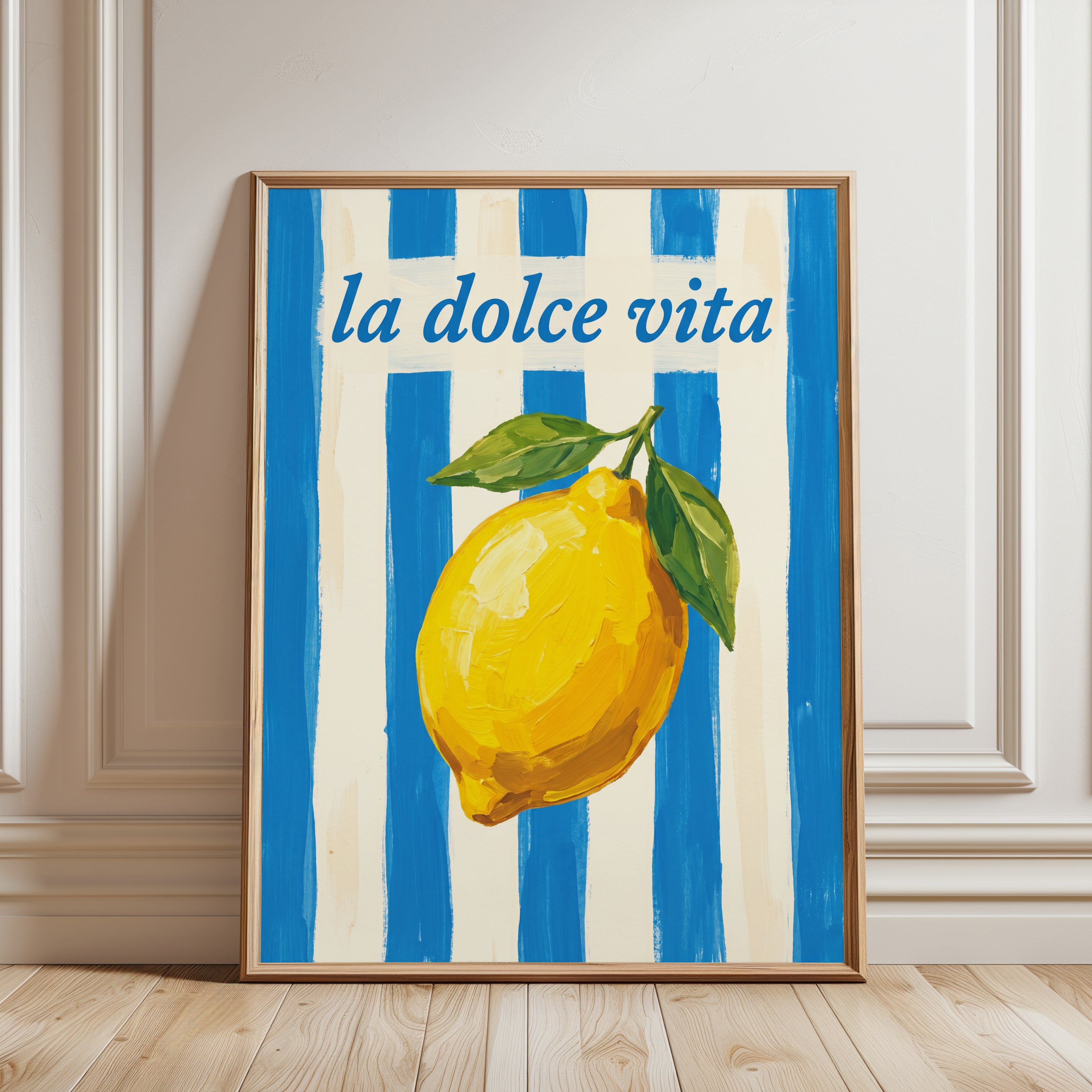 La Dolce Vita Lemon Print - framed detail