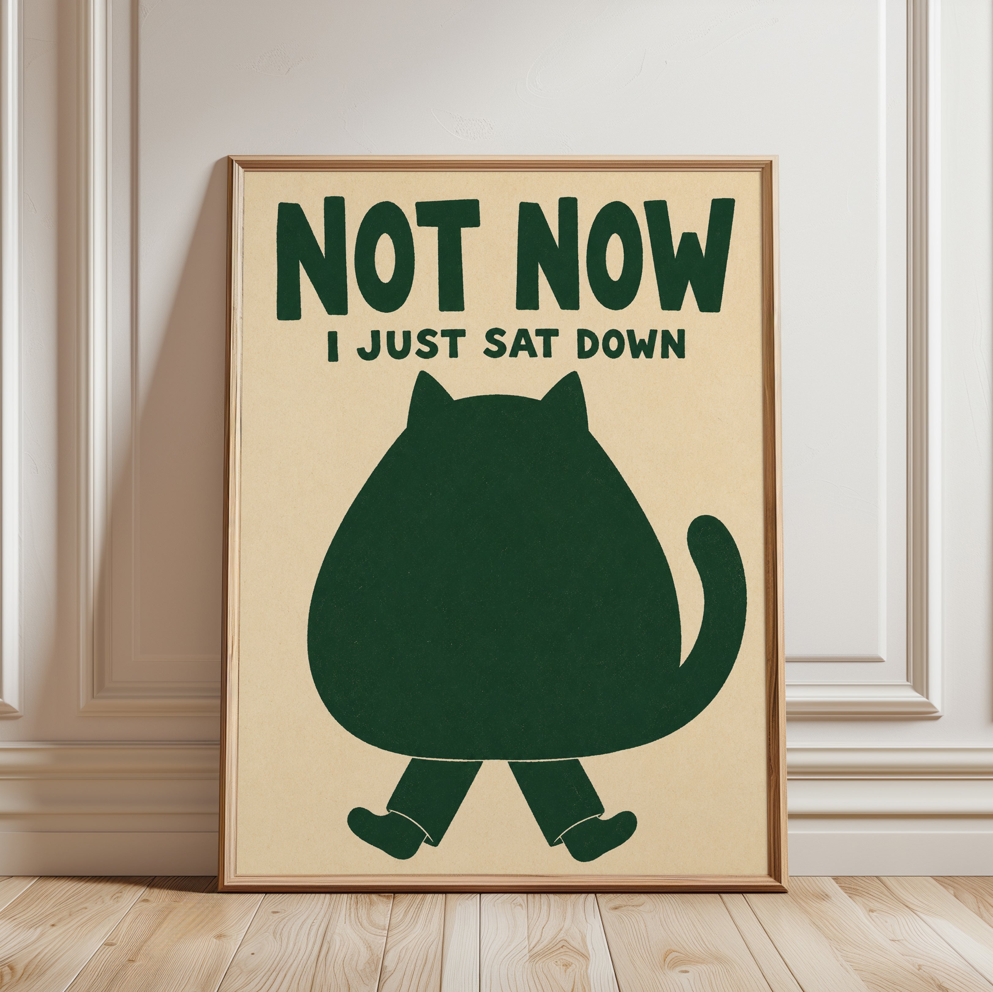 Funny Cat Poster - framed detail