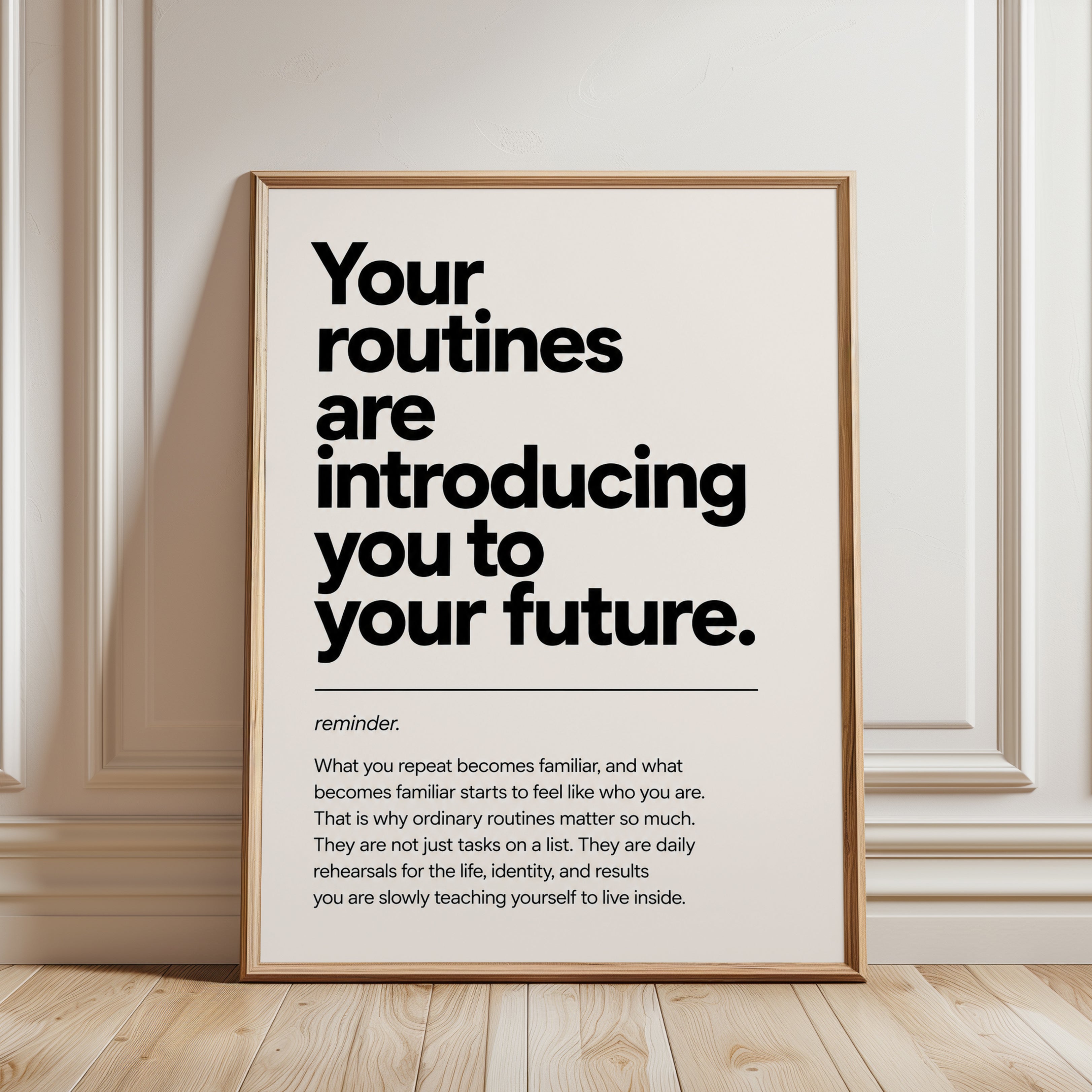 Self-Improvement Print - framed detail