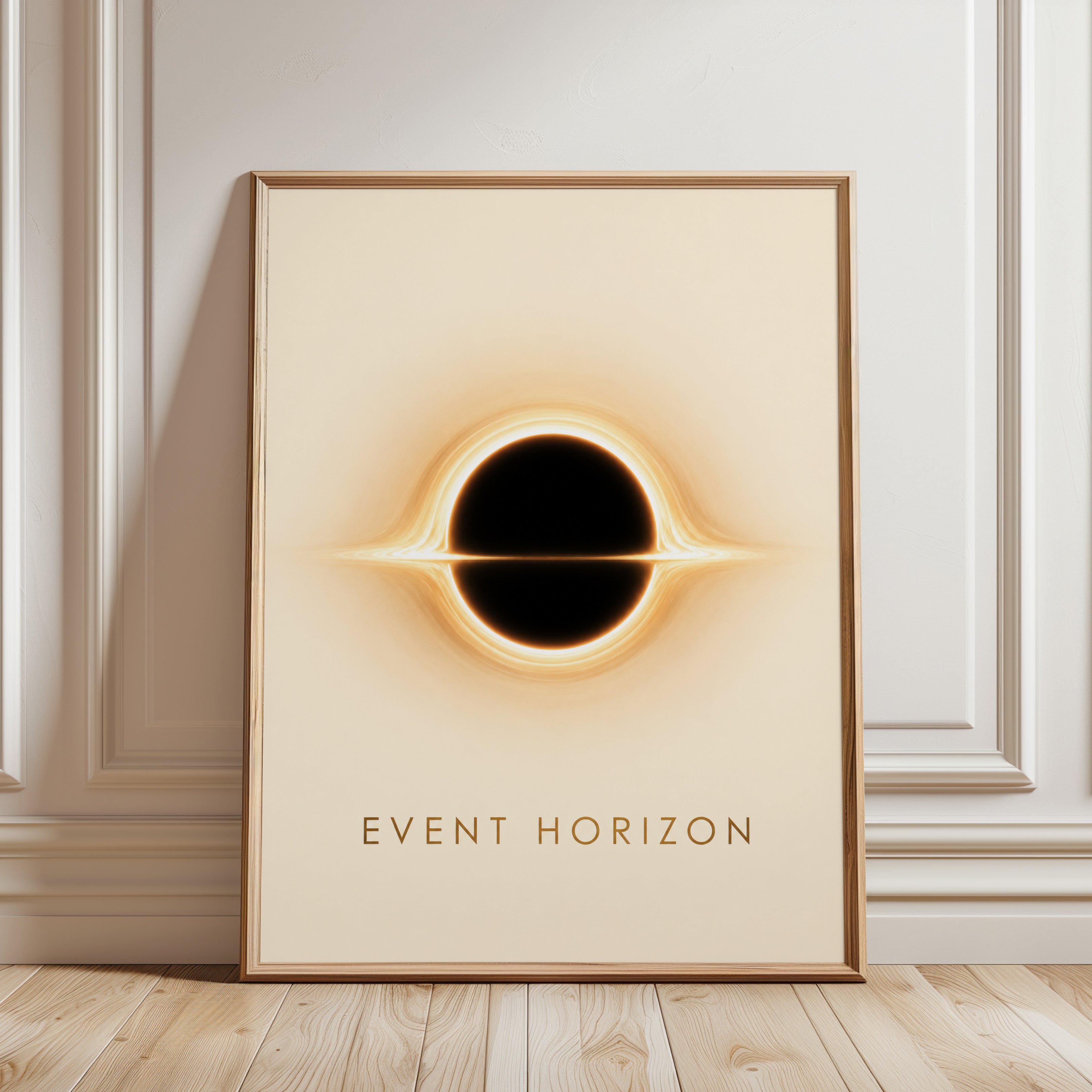 Black Hole Wall Art – Event Horizon Print - framed detail