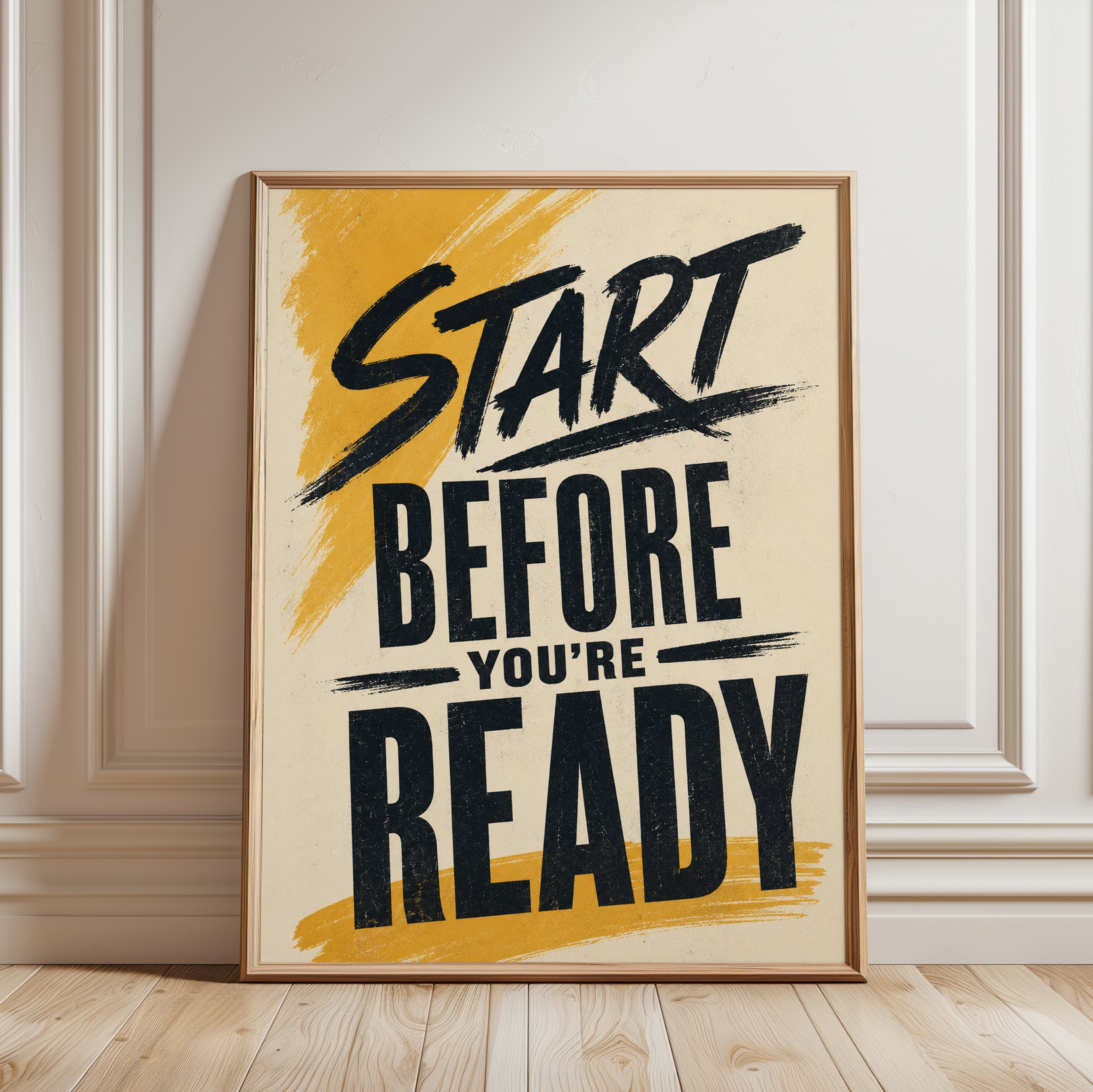 Motivational Quote Print - framed detail