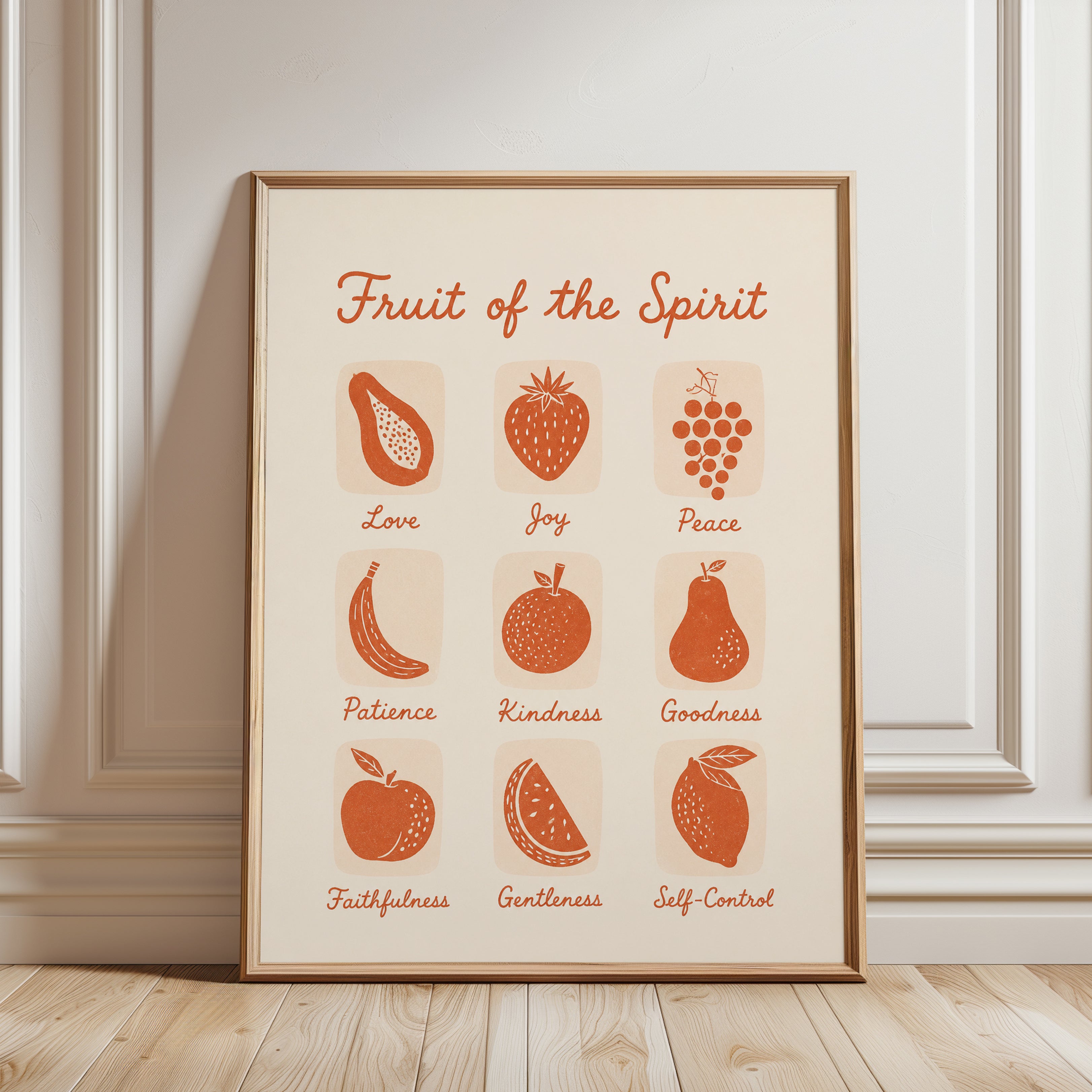 Fruit of the Spirit Wall Art - framed detail